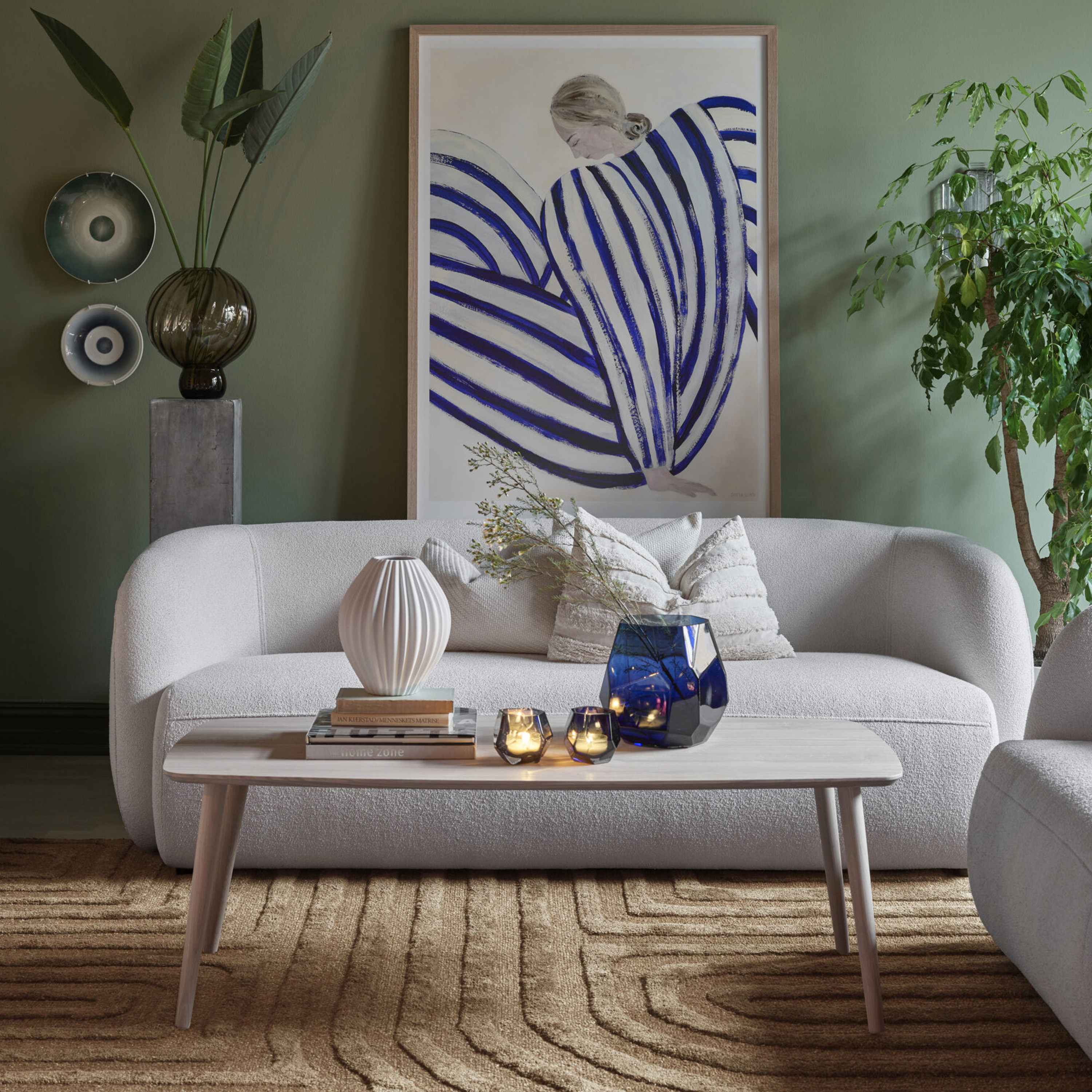 Nordic Home Noah Soffbord Vitoljad Ek 130cm