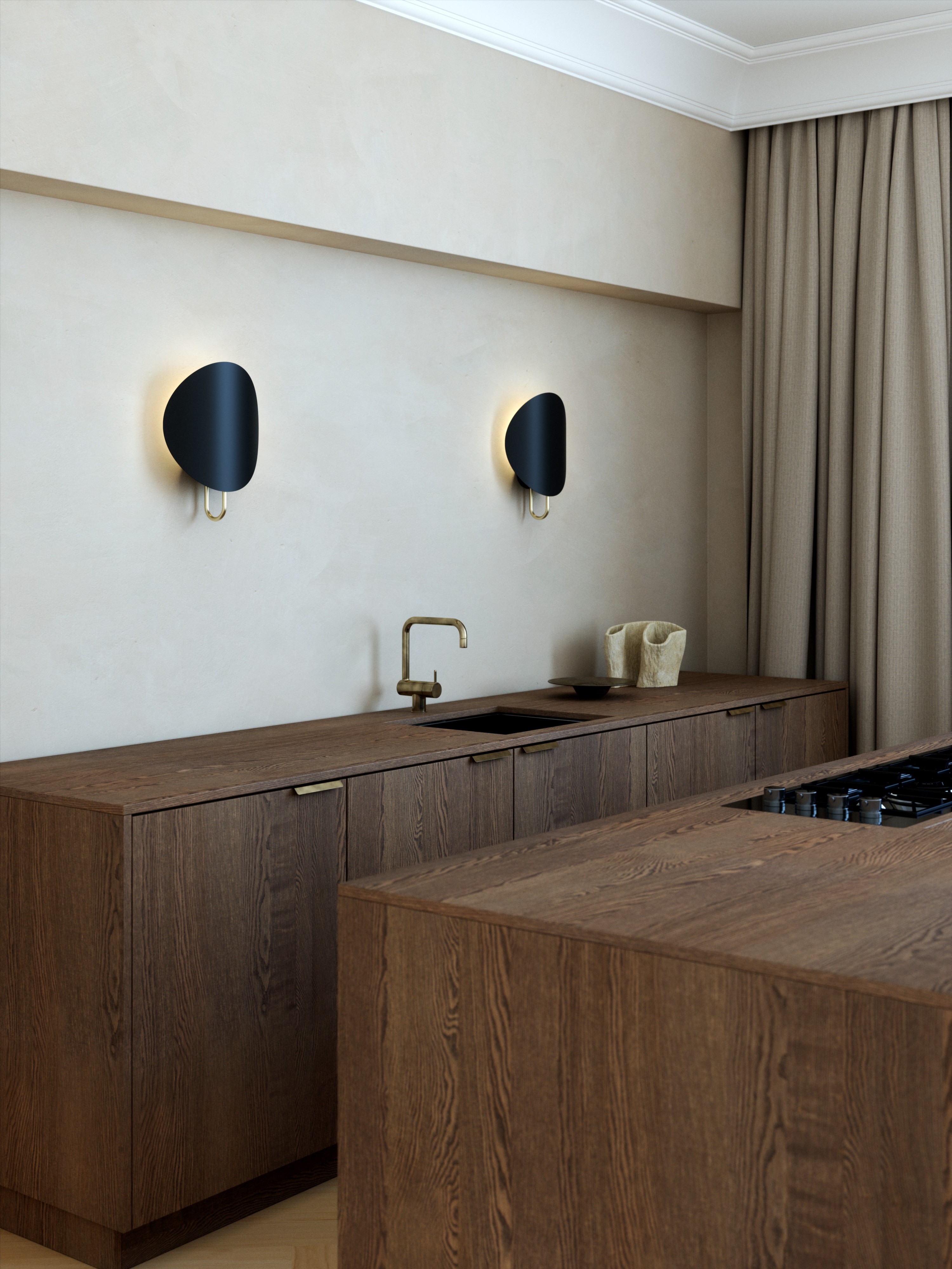 Design For The People Spargo Wandlampe Schwarz/Messing