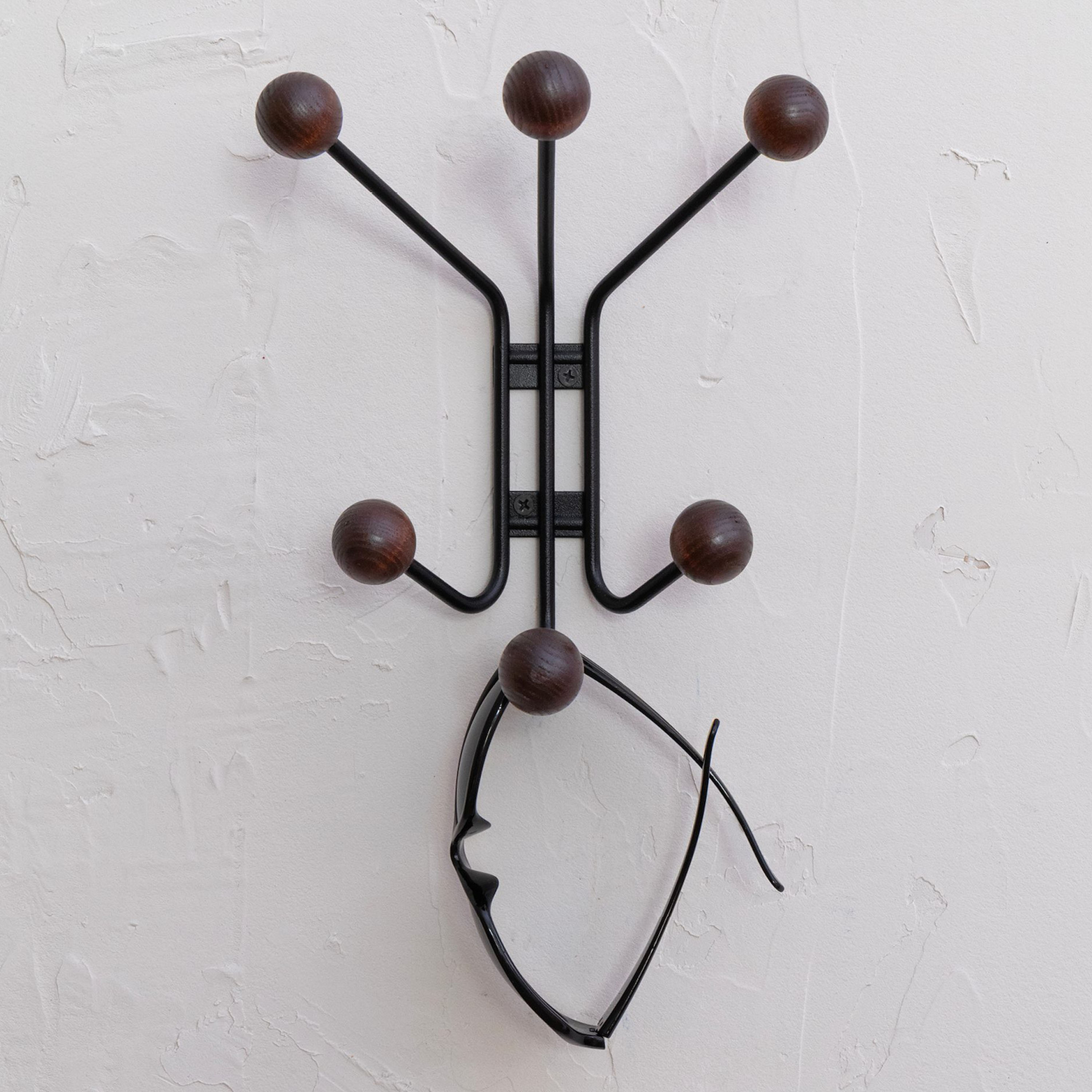 Maze Bill Garderobenleiste Schwarz/Walnuss Ton XSmall