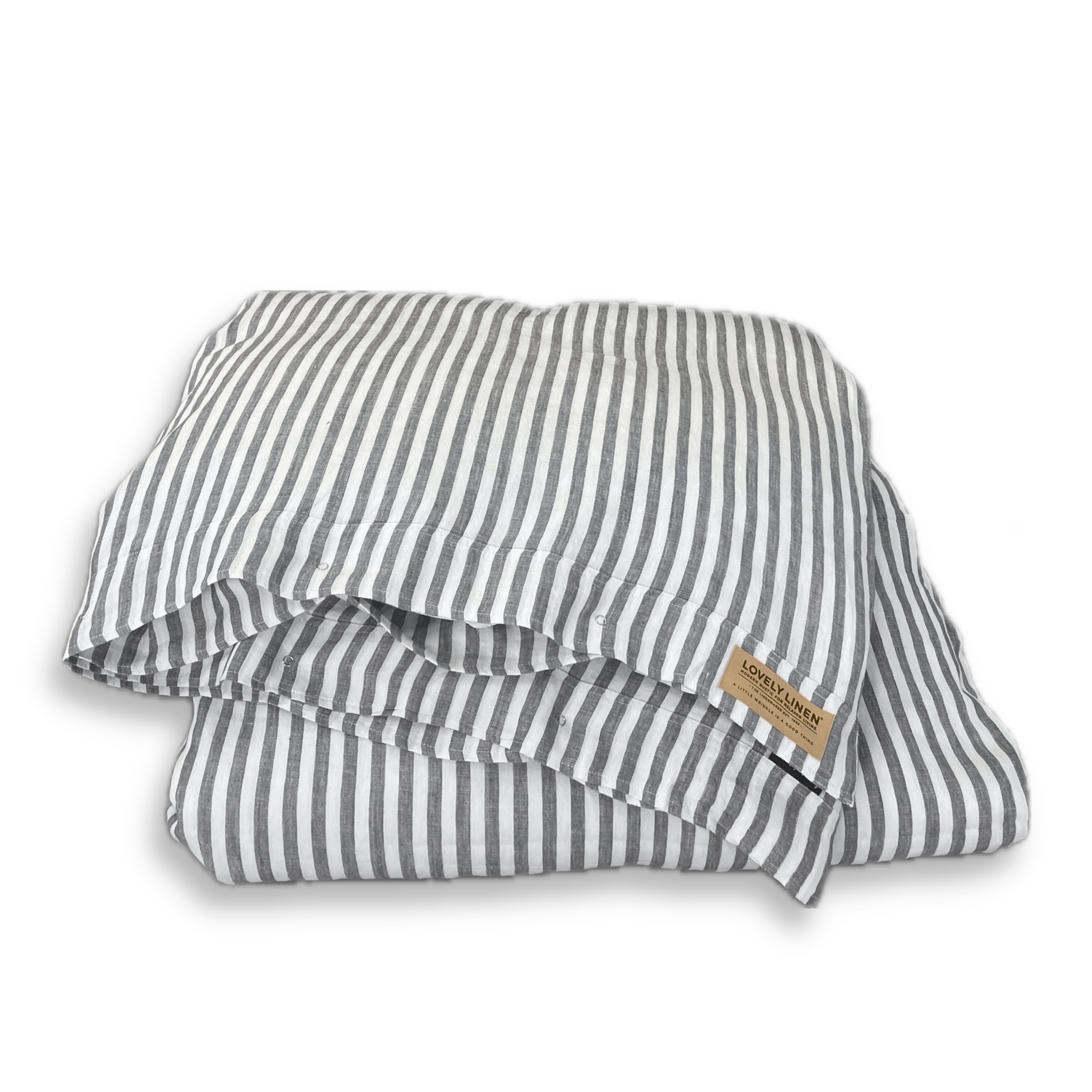 Misty Påslakan Linne Edge Dark Grey Enkel