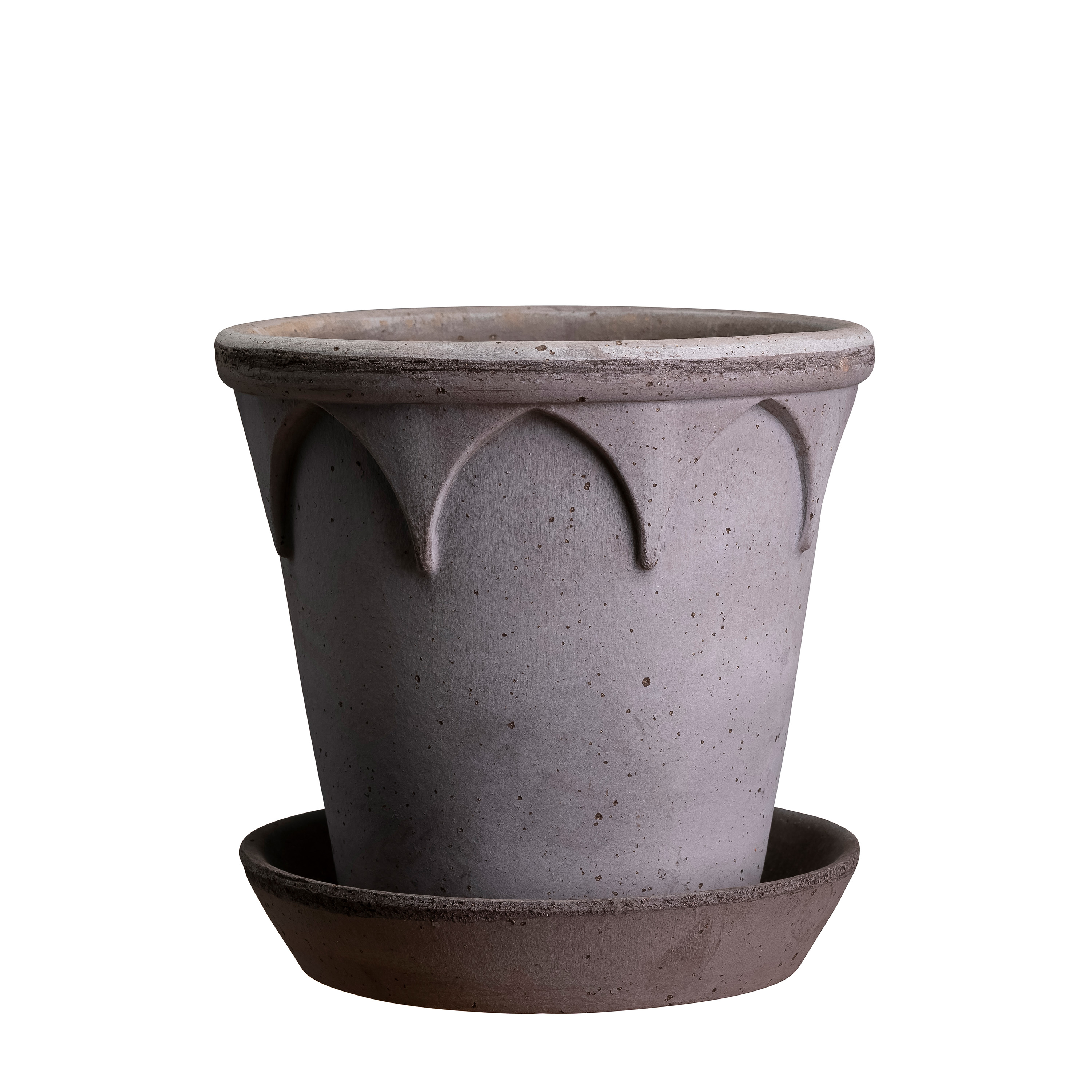 Elizabeth Kruka med fat Raw Grey Terracotta Ø25