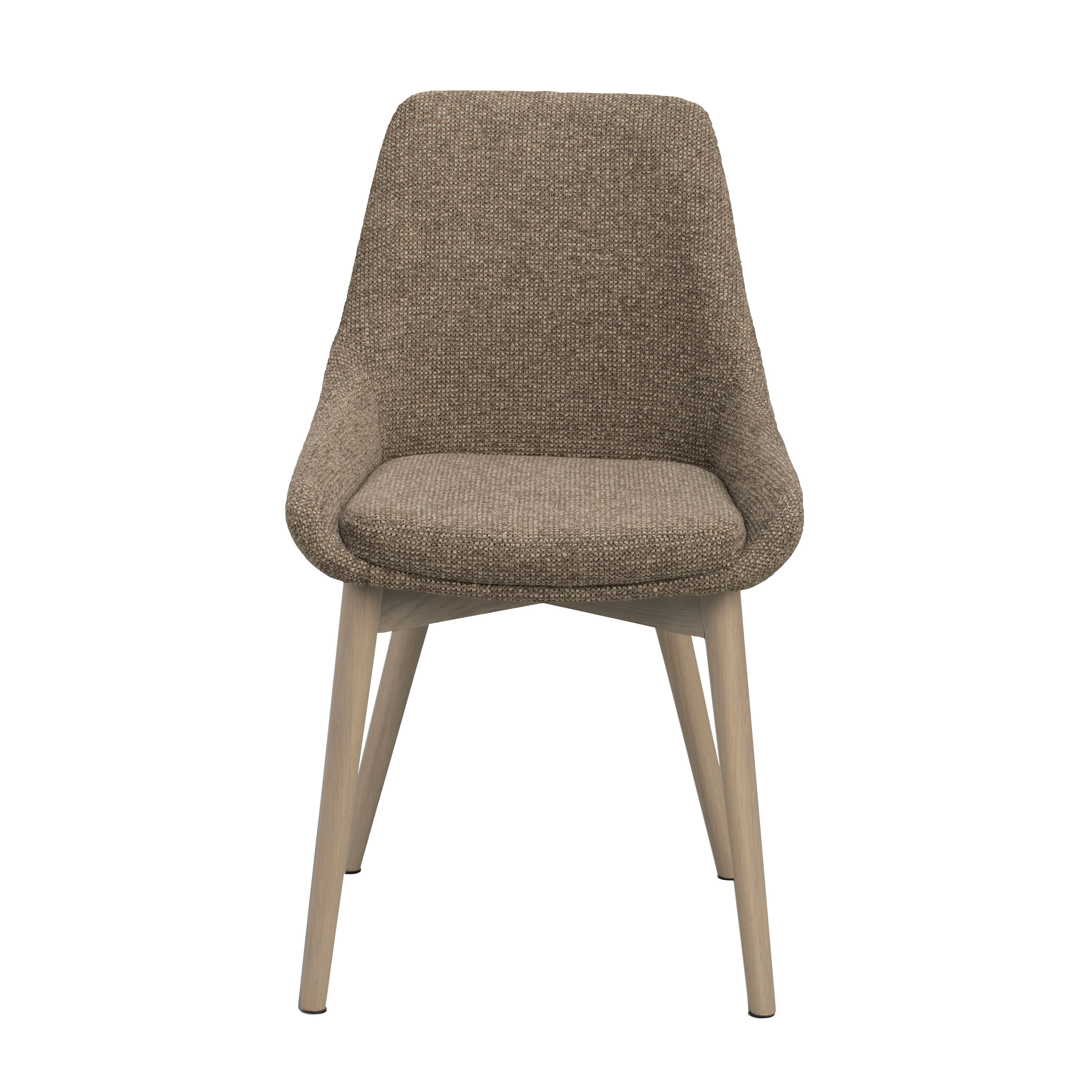 Denley Matstol Mörkbeige/Vitpigmenterad