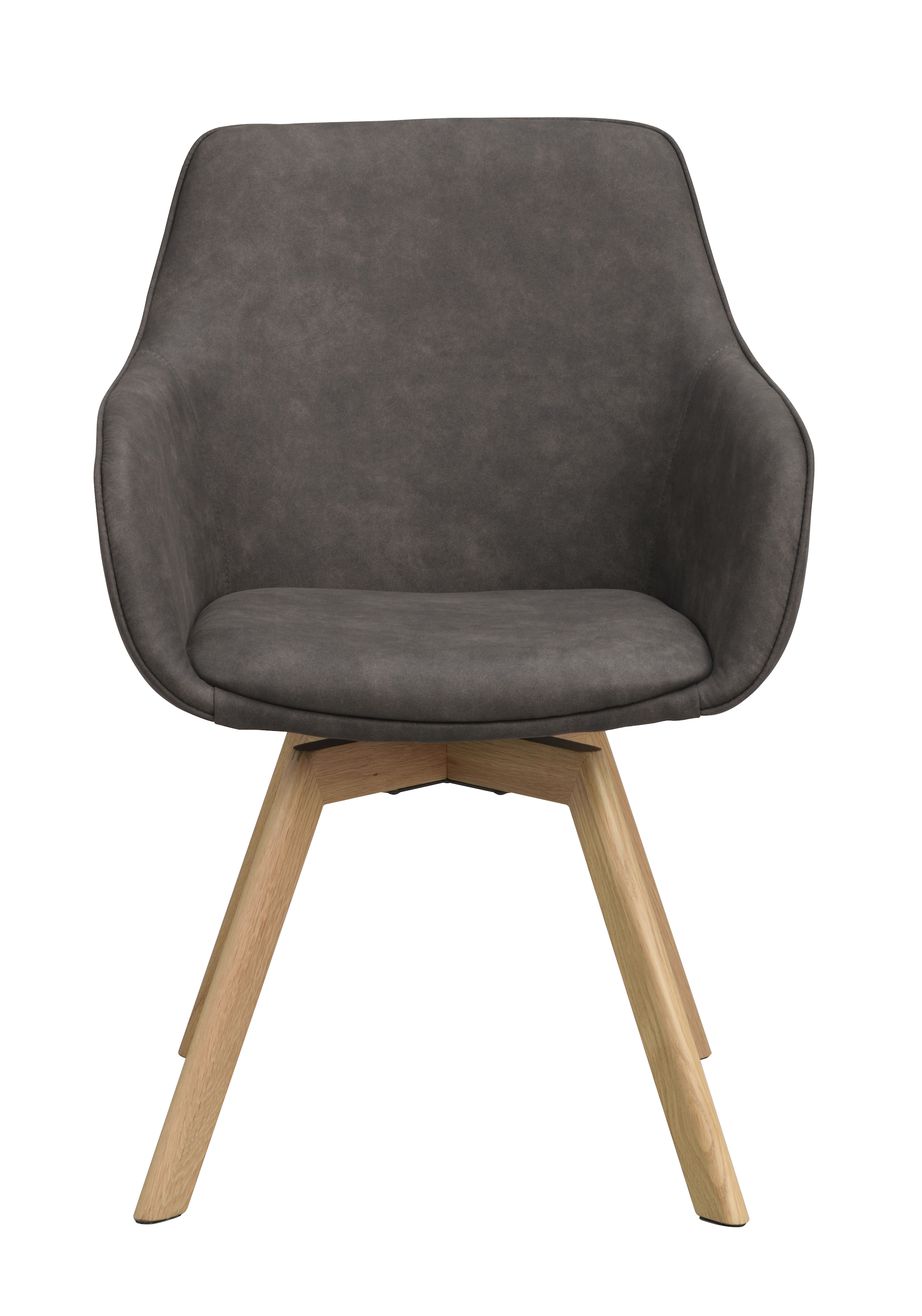 Rowico Home Alison Karmstol Mörkgrå Microfiber/Ek