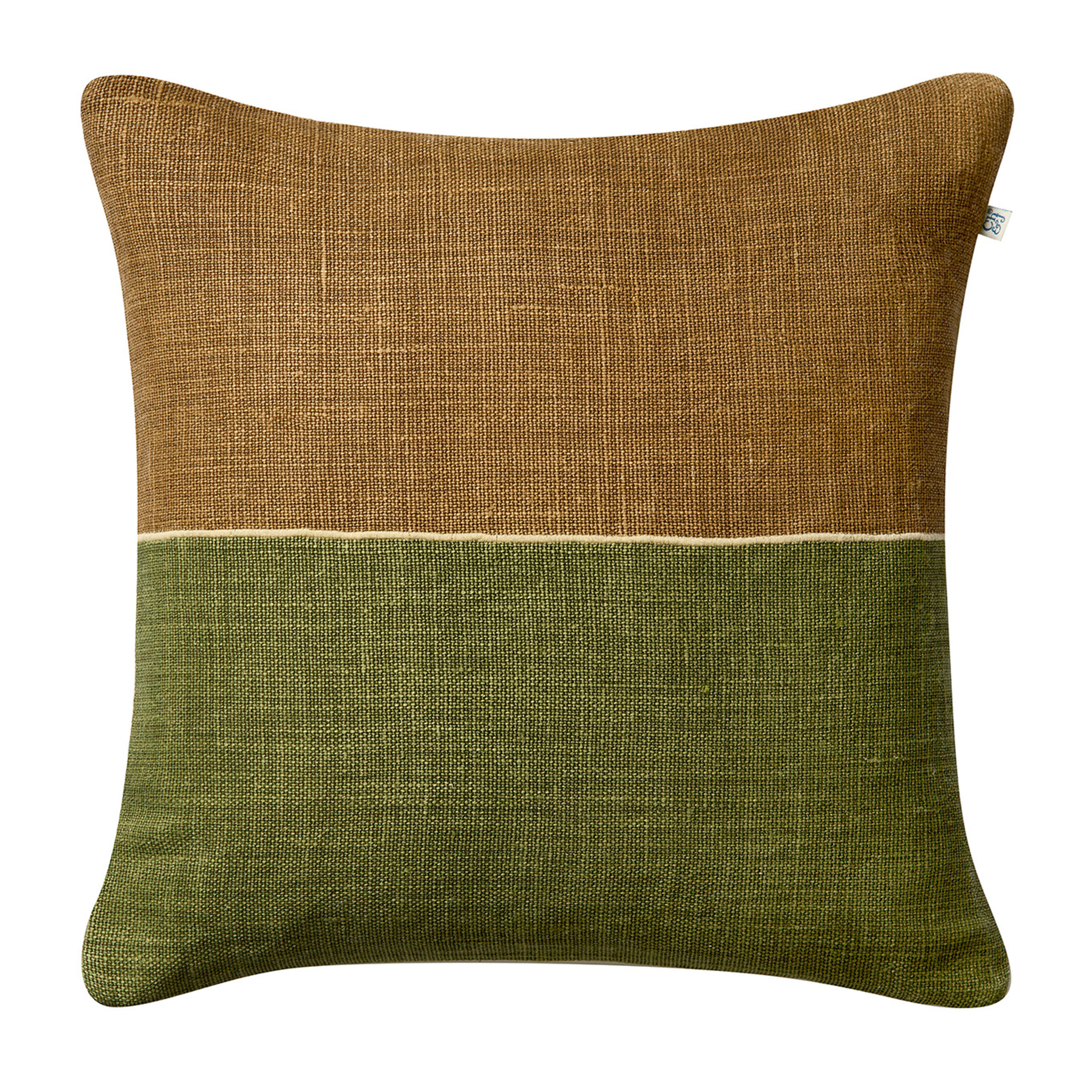 Amol Kuddfodral Taupe/Cactus Green 50x50