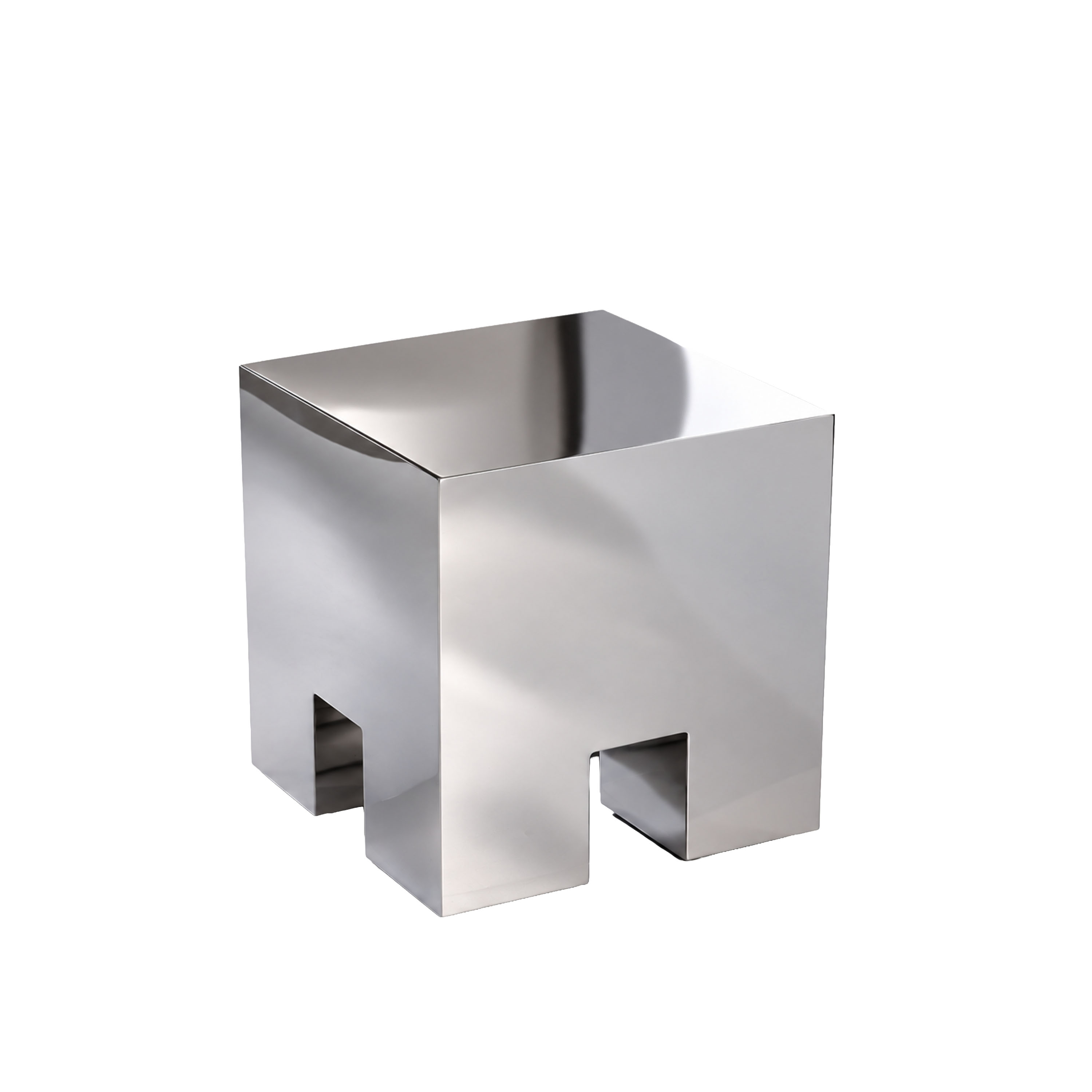 Chunky Sidobord Stainless Steel 40x40