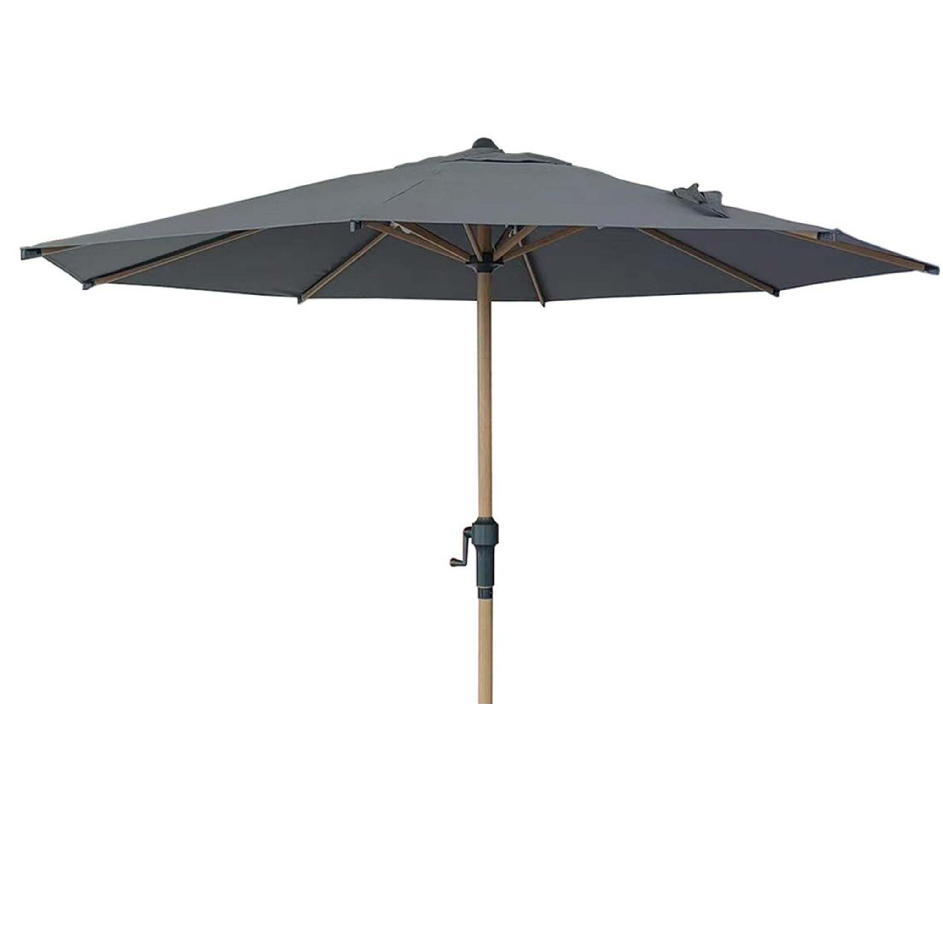 Parasoll m. Sveiv Mørkgrå Ø300