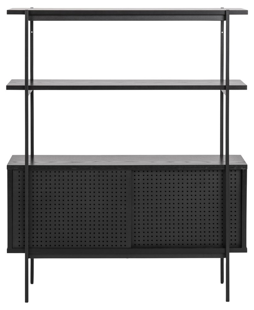 Nordic Home Evelyn Bokhylle Svart 114cm