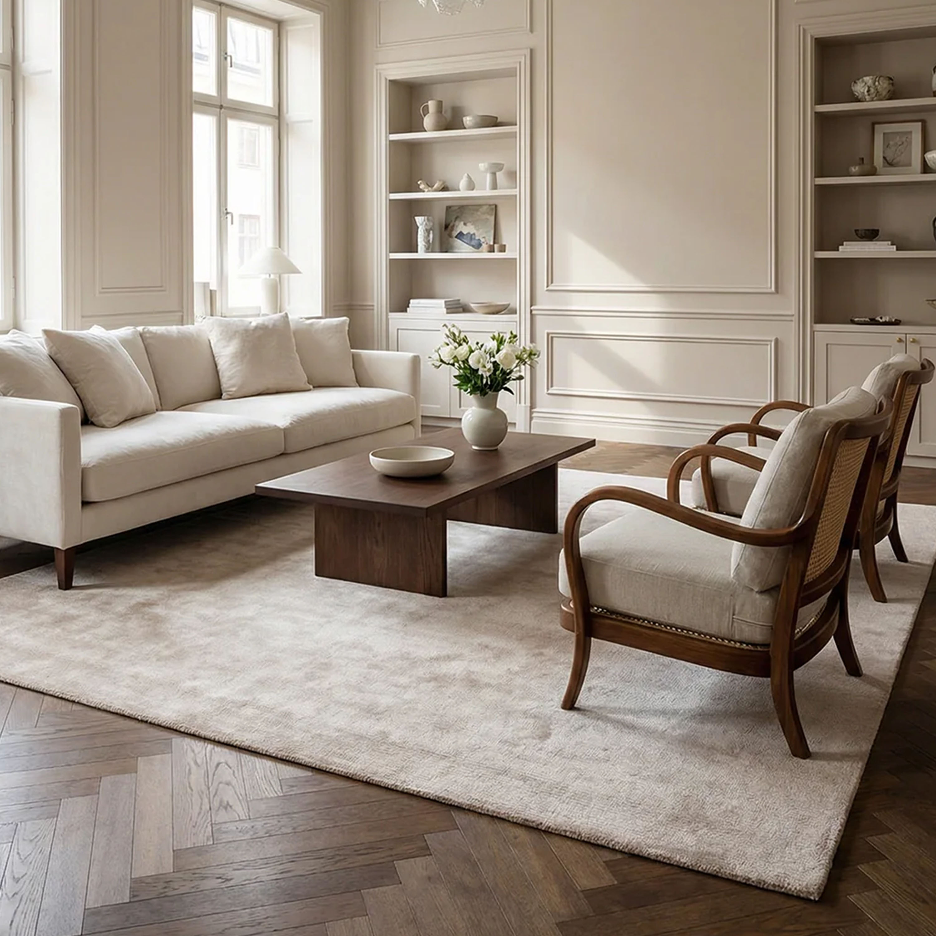 Classic Collection Solid Ullteppe Beige 300x400