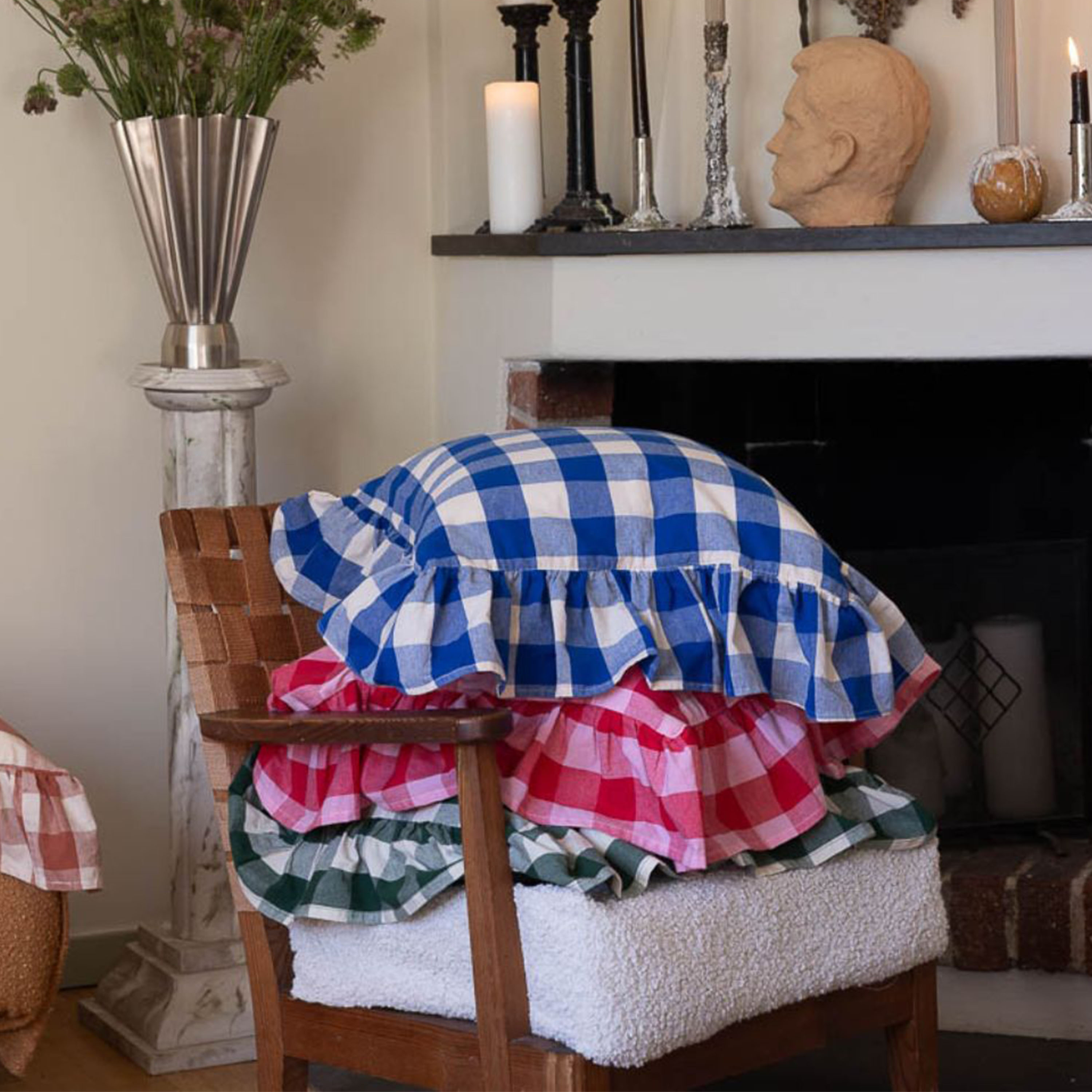 Midnatt Paola Frill Örngott Red/Pink 50x50