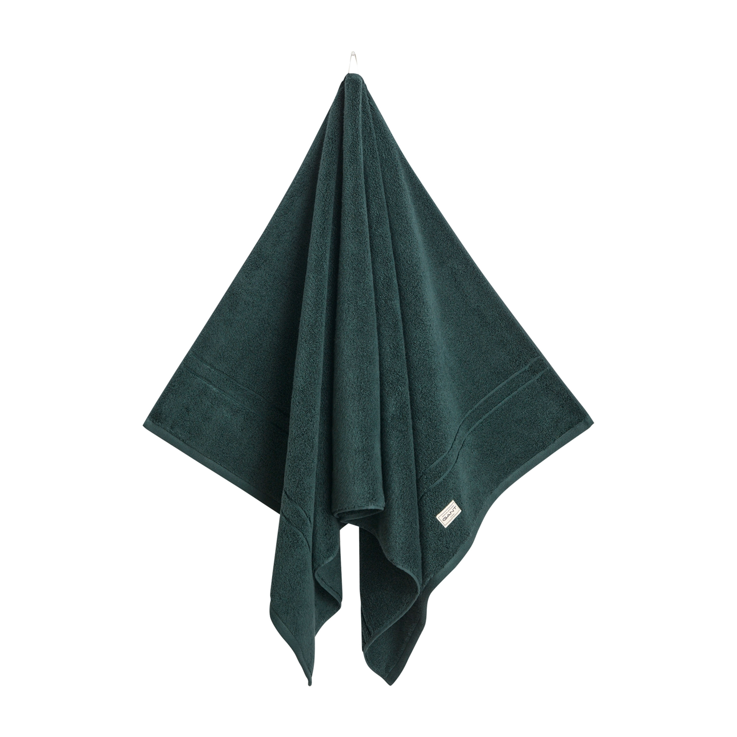 Organic Premium Terry Handduk Tartan Green 70x140