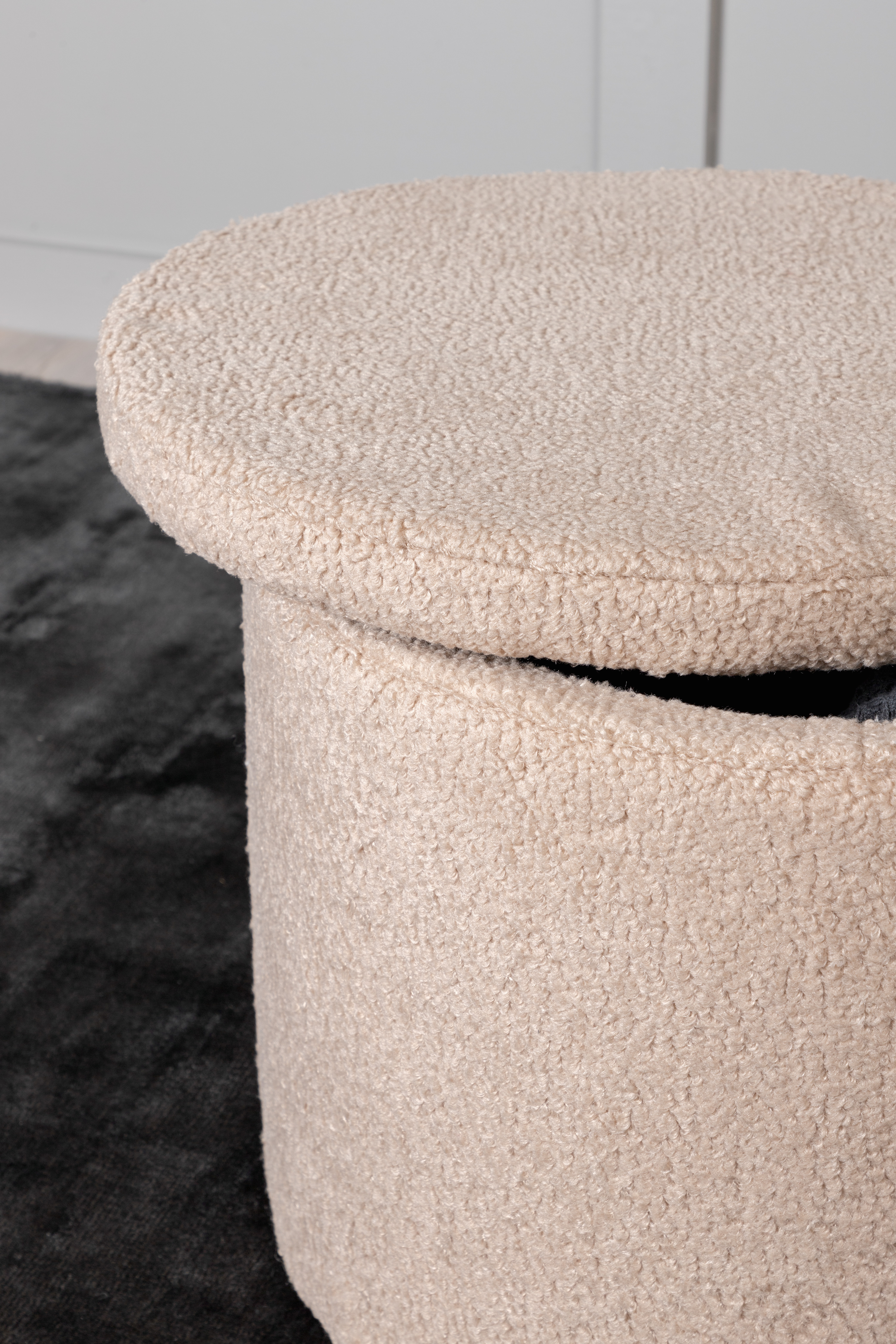 Venture Home Frances Sittpuff Förvaring Teddy Beige