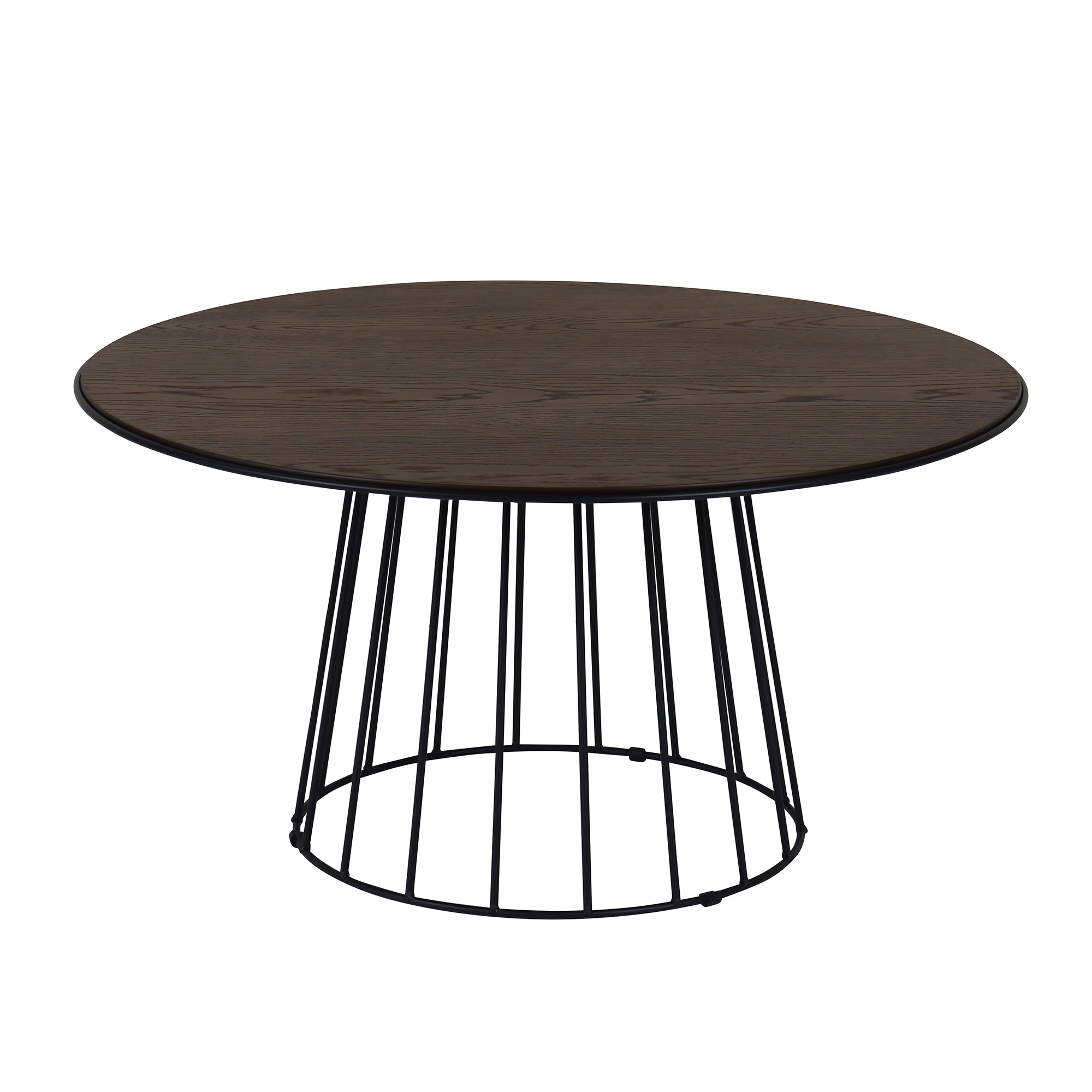 Viktor Soffbord Svart/Brunbetsad Ø90