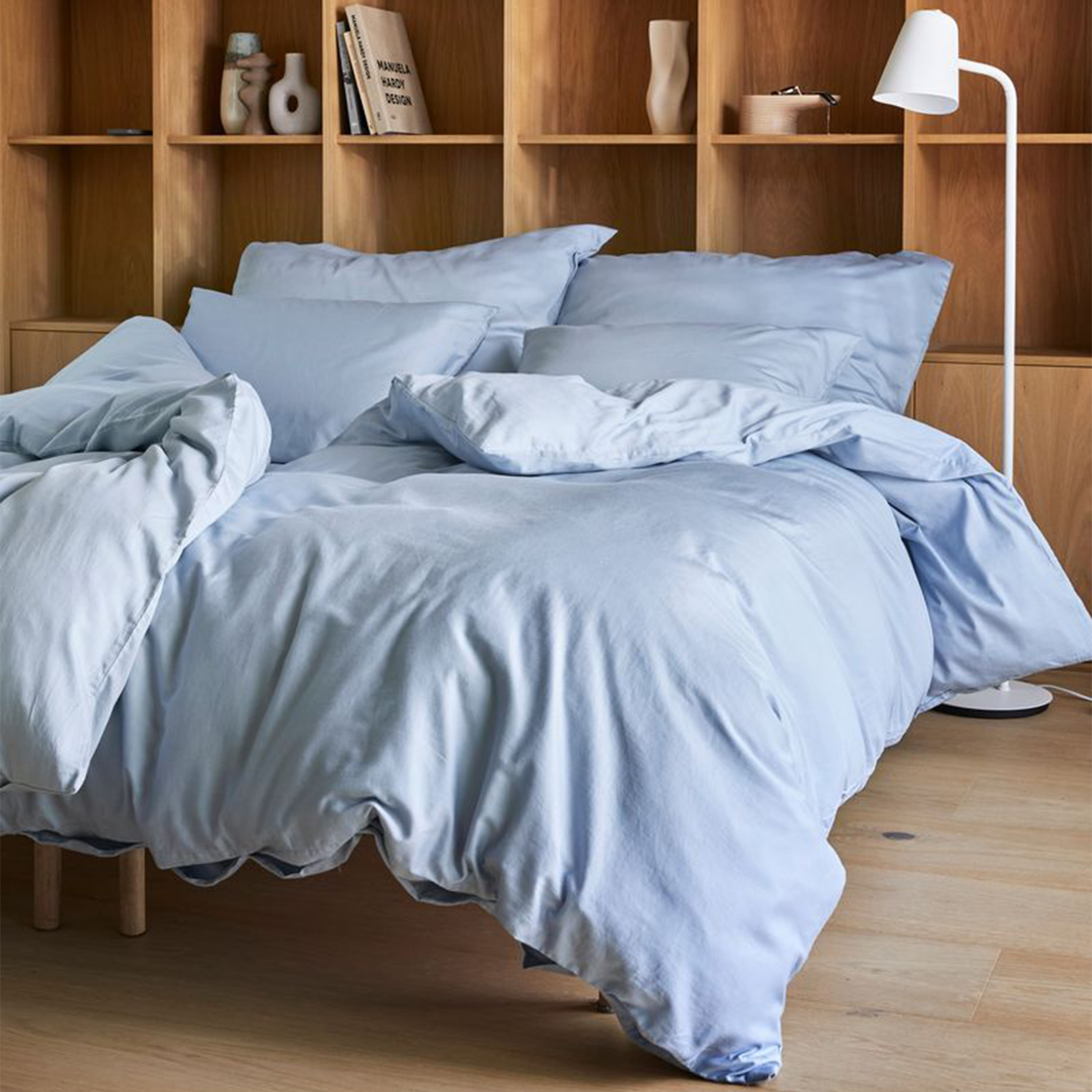 Høie Harmoni 2-del Påslakanset Satin Dämpad Blå