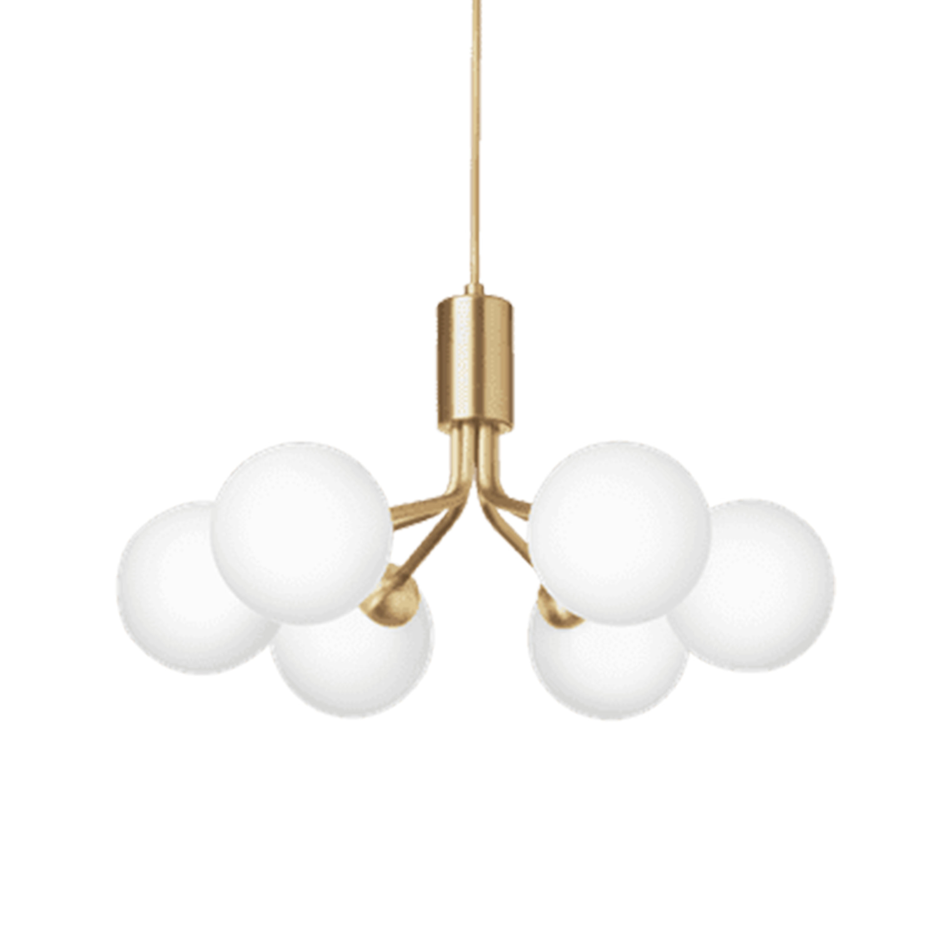 Nuura Apiales 6 Plafond Brushed Brass/Opal