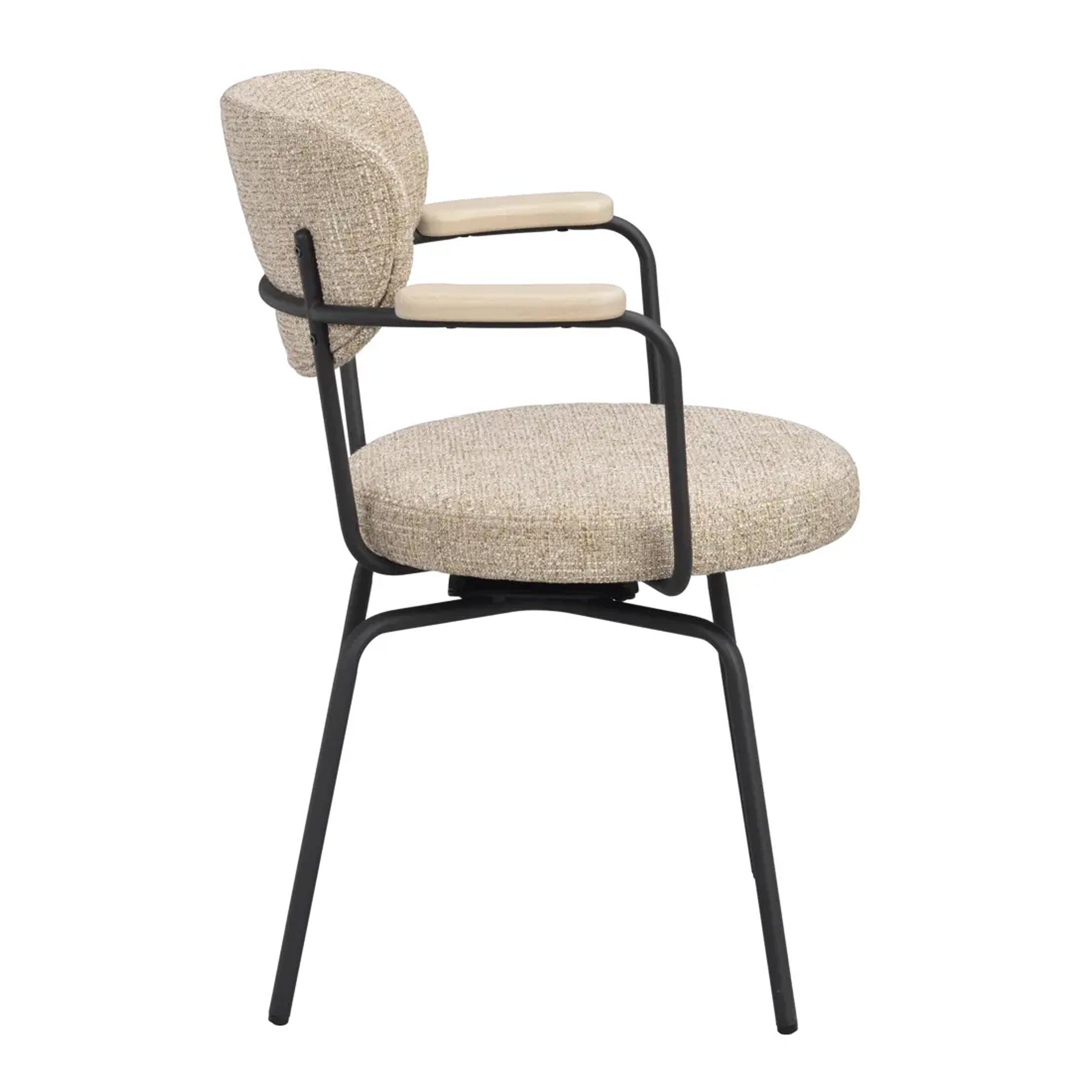 Rowico Home Merrick Snurr Karmstol Mörkbeige/Svart