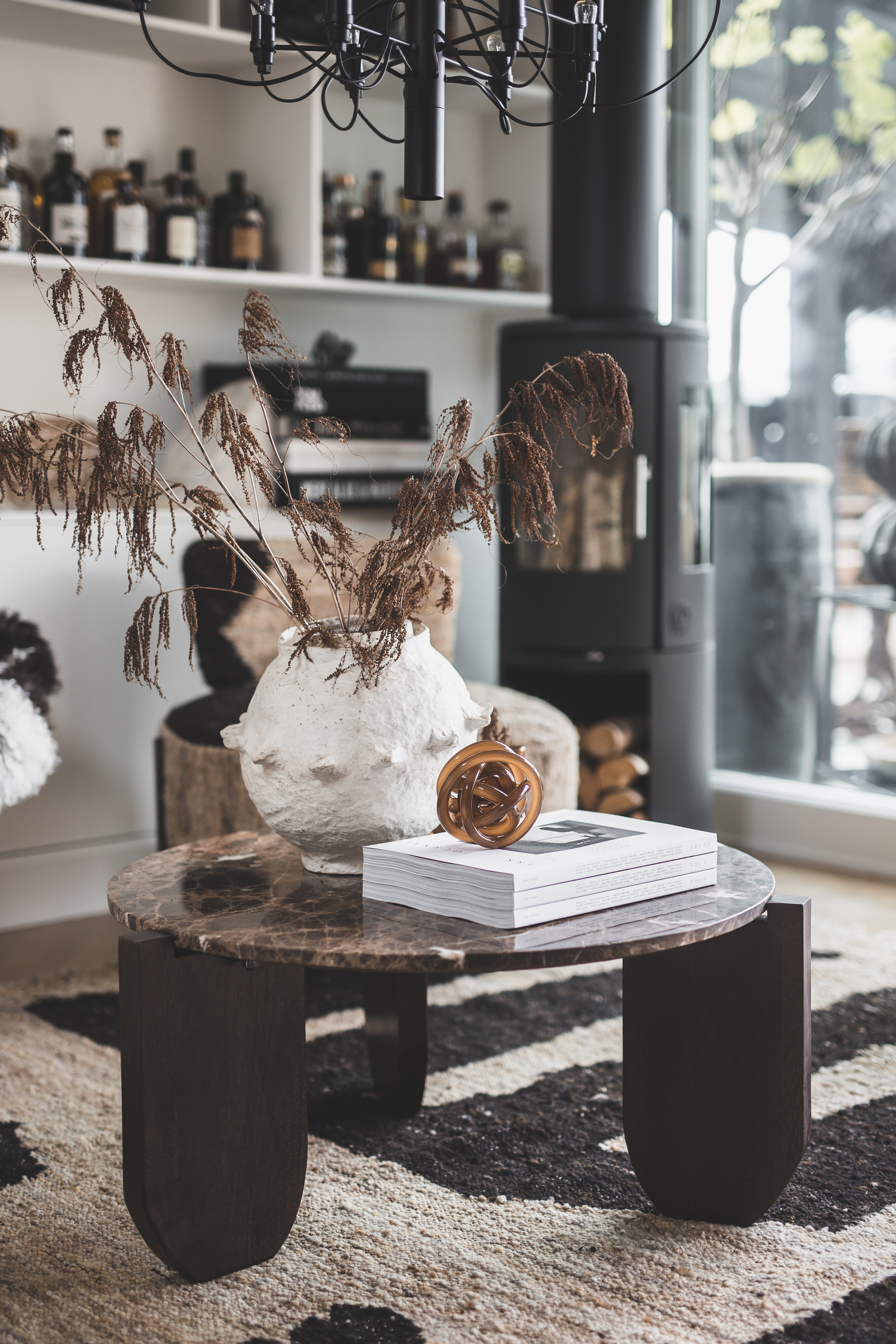 Jakobsdals Tabella Couchtisch Marmor Braun Ø75