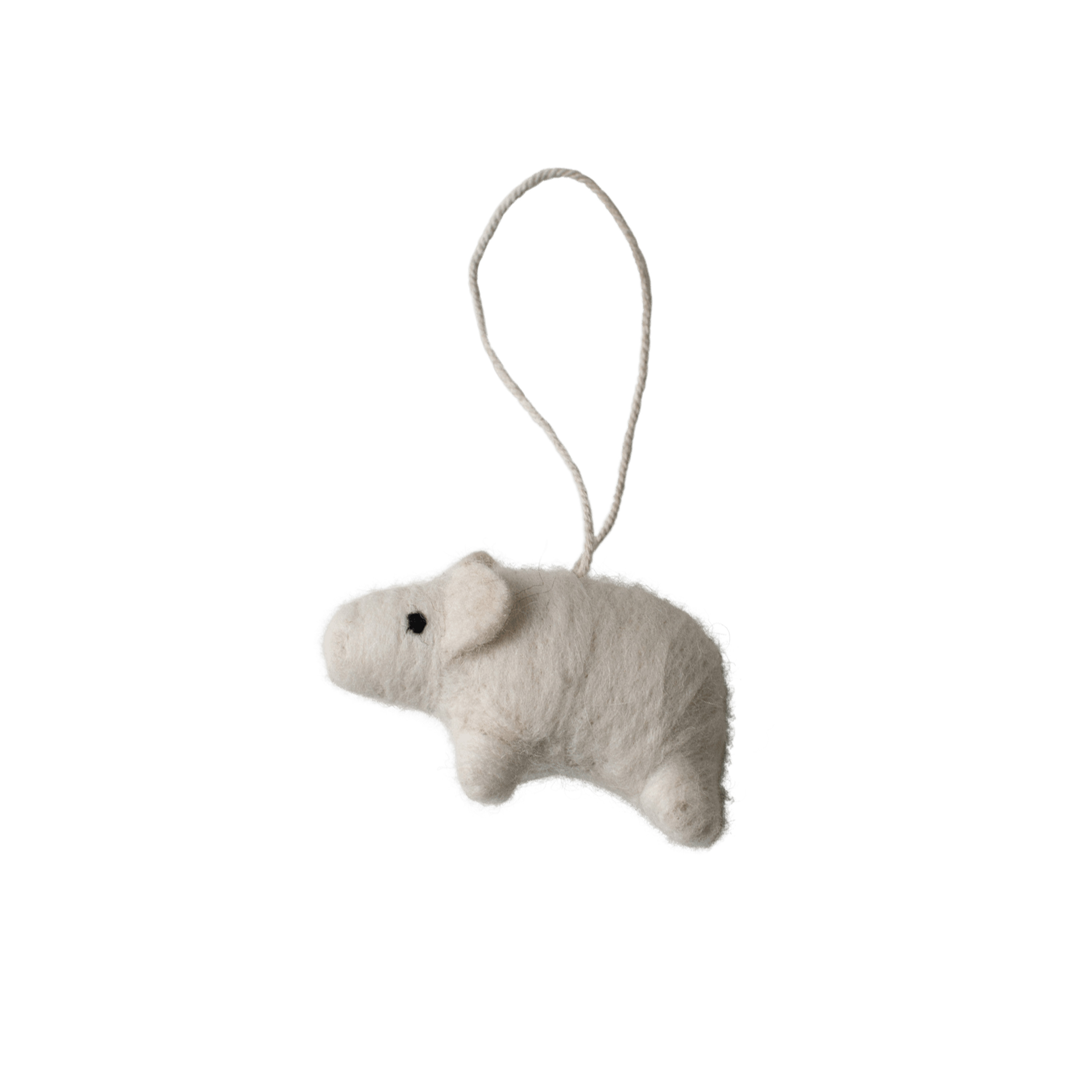 Hanging Pig Dekorasjon Hvit 2-pakning