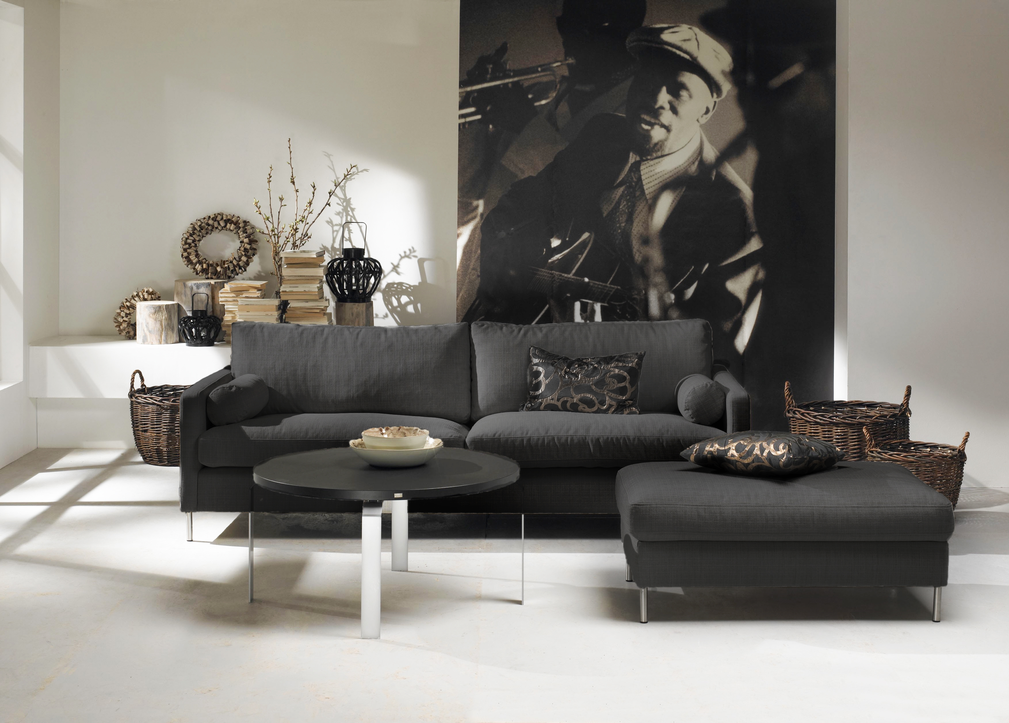 Sleepo Collection Åre Fotpall Mörkgrå 70x110