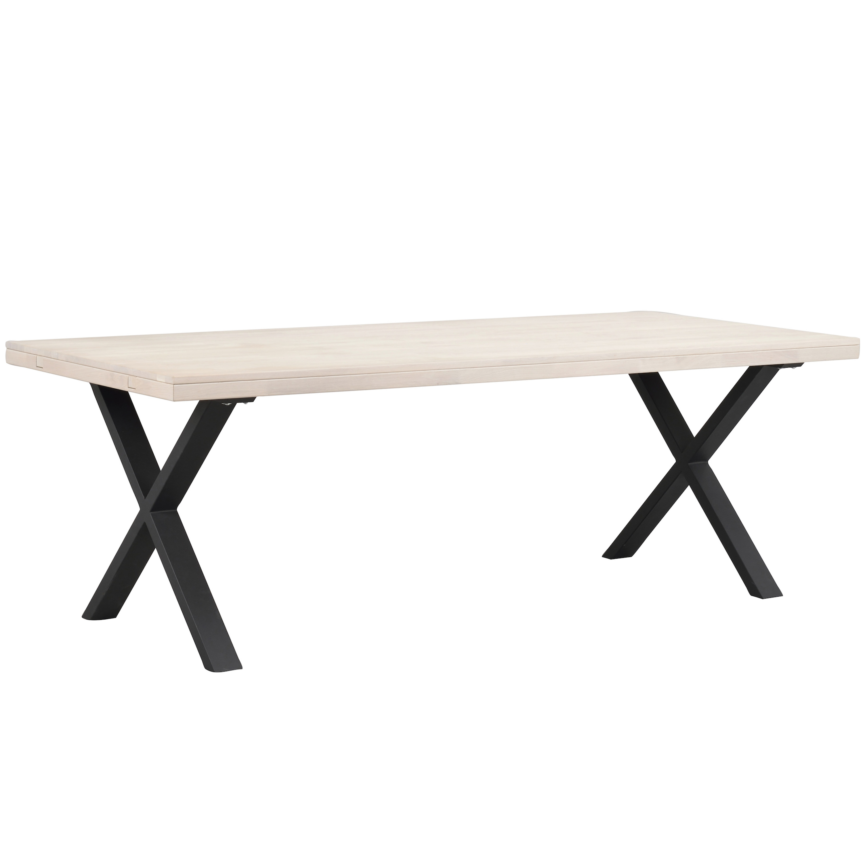 Brooklyn Esstisch X-Beine Weiß pigmentierte Eiche 220cm
