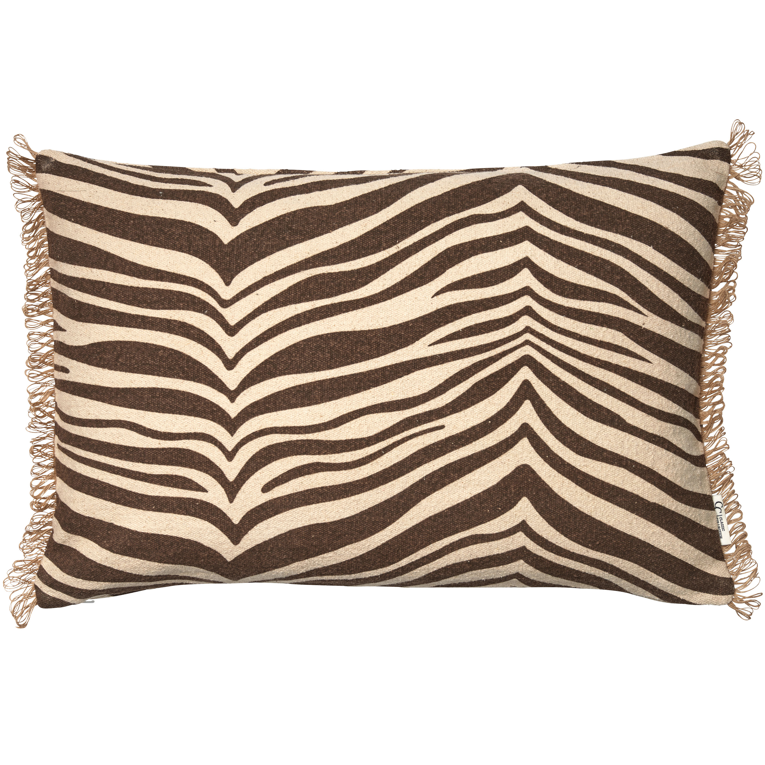 Zebra Kudde Brown/Natural 40x60