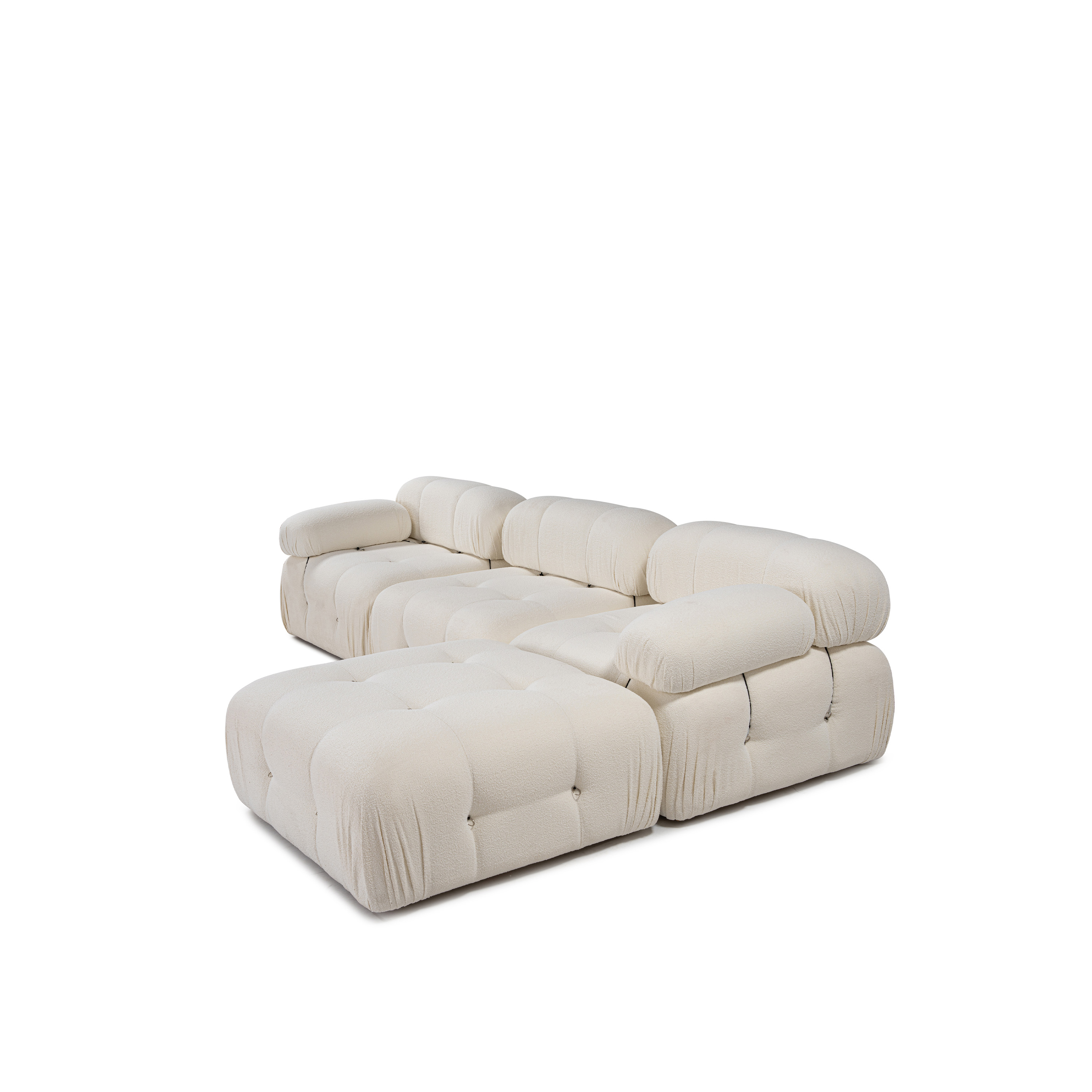 Sleepo Collection Blanca 3-istuttava Divaanisohva White Bouclé