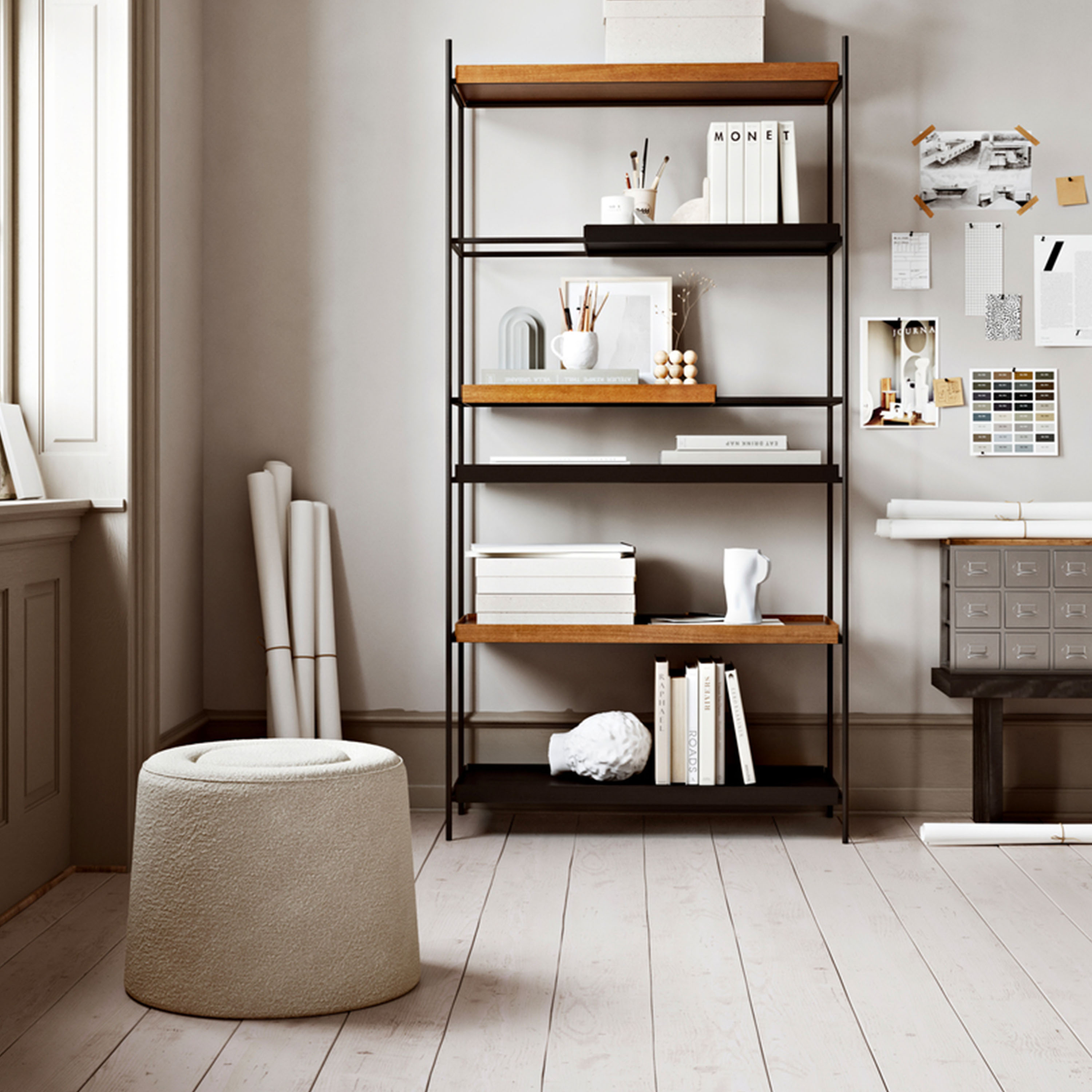 Woud Praline Rahi Luonnollinen bouclé Ø52