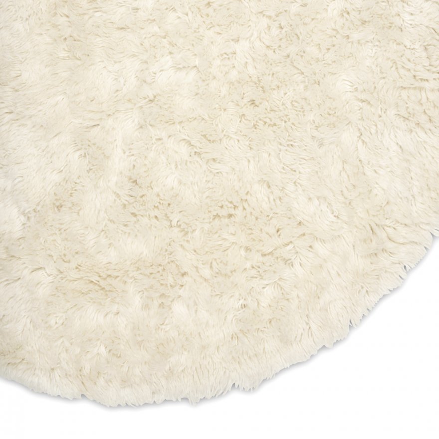 Classic Collection Cloudy Wollteppich Naturweiß Ø160