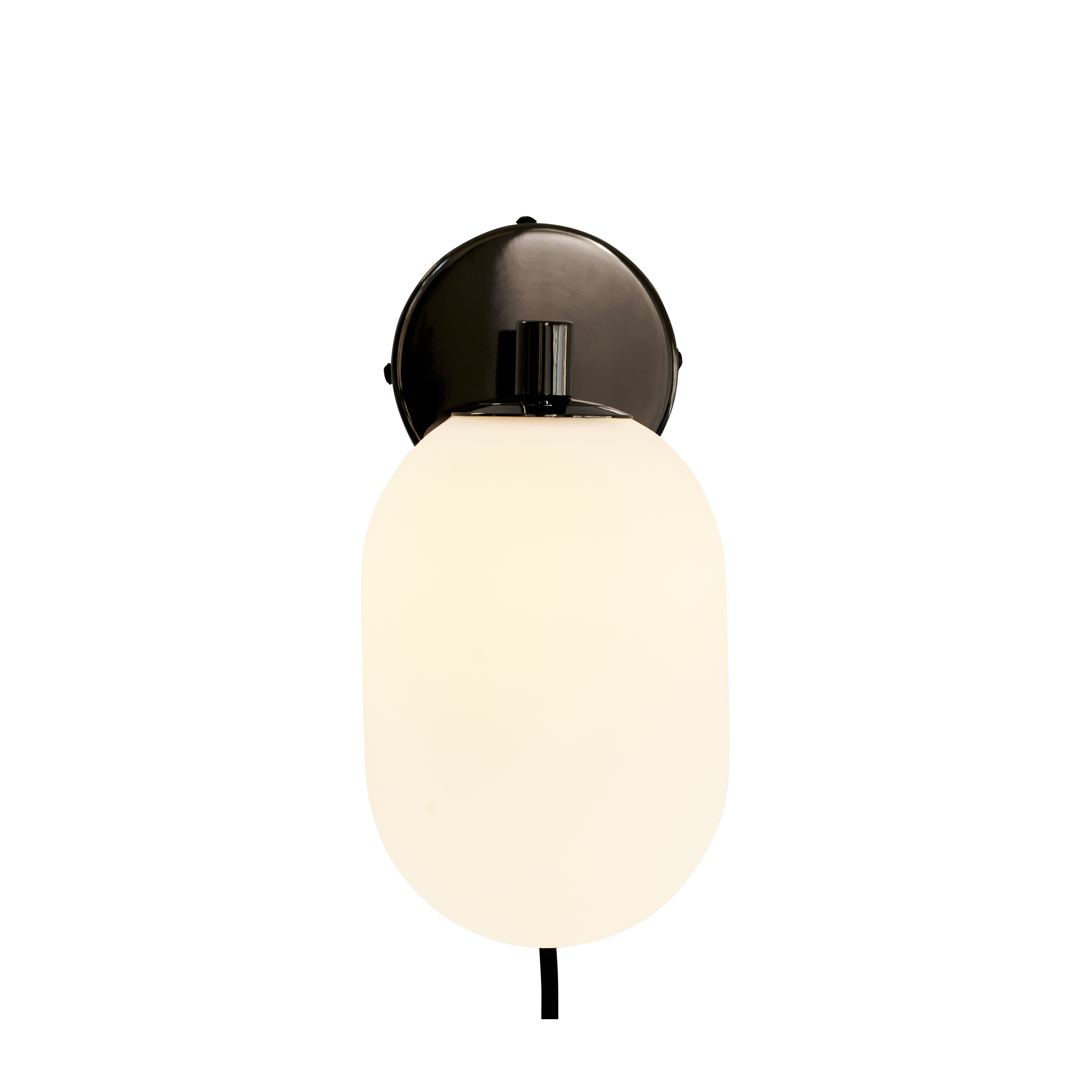 Watt &amp; Veke Noor Vägglampa Opal/Black 24cm