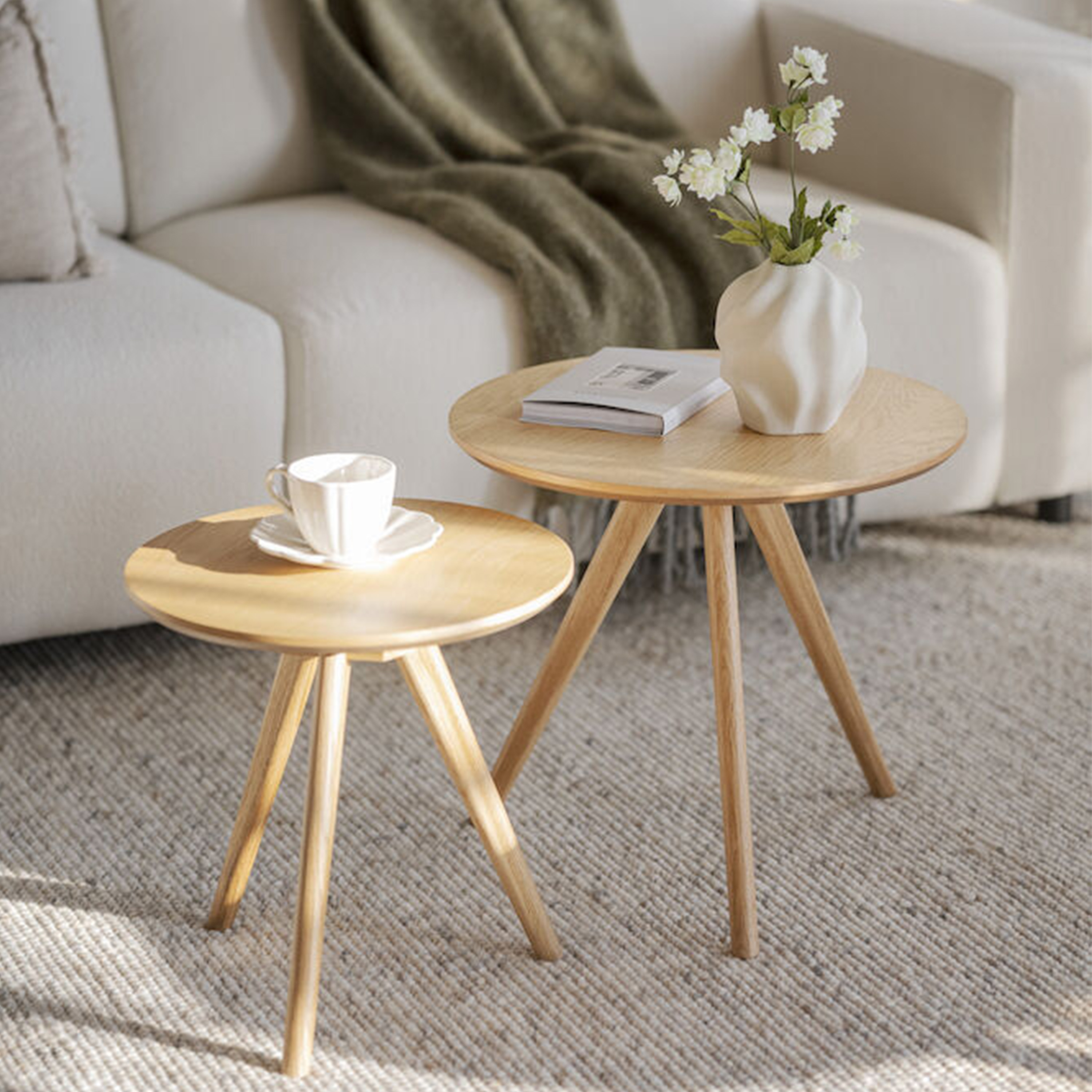 Rowico Home Yumi Satsbord Ek 2-pack