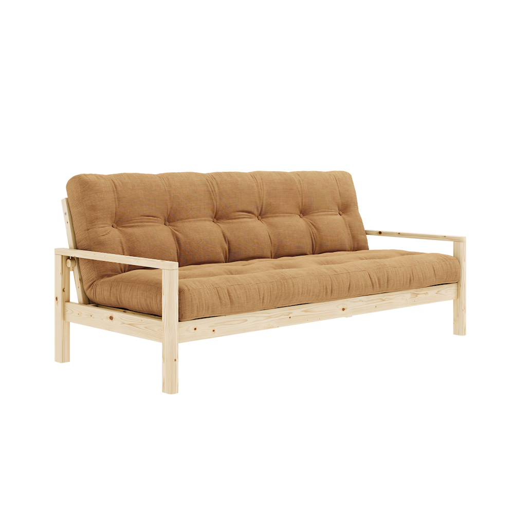 Karup Design - Knob Schlafsofa Natur/Fudge Brown Manchester 130 cm - Braun