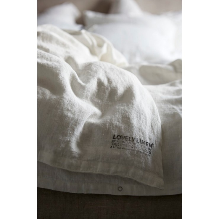 Lovely Linen Påslakan Linne Off White Dubbel