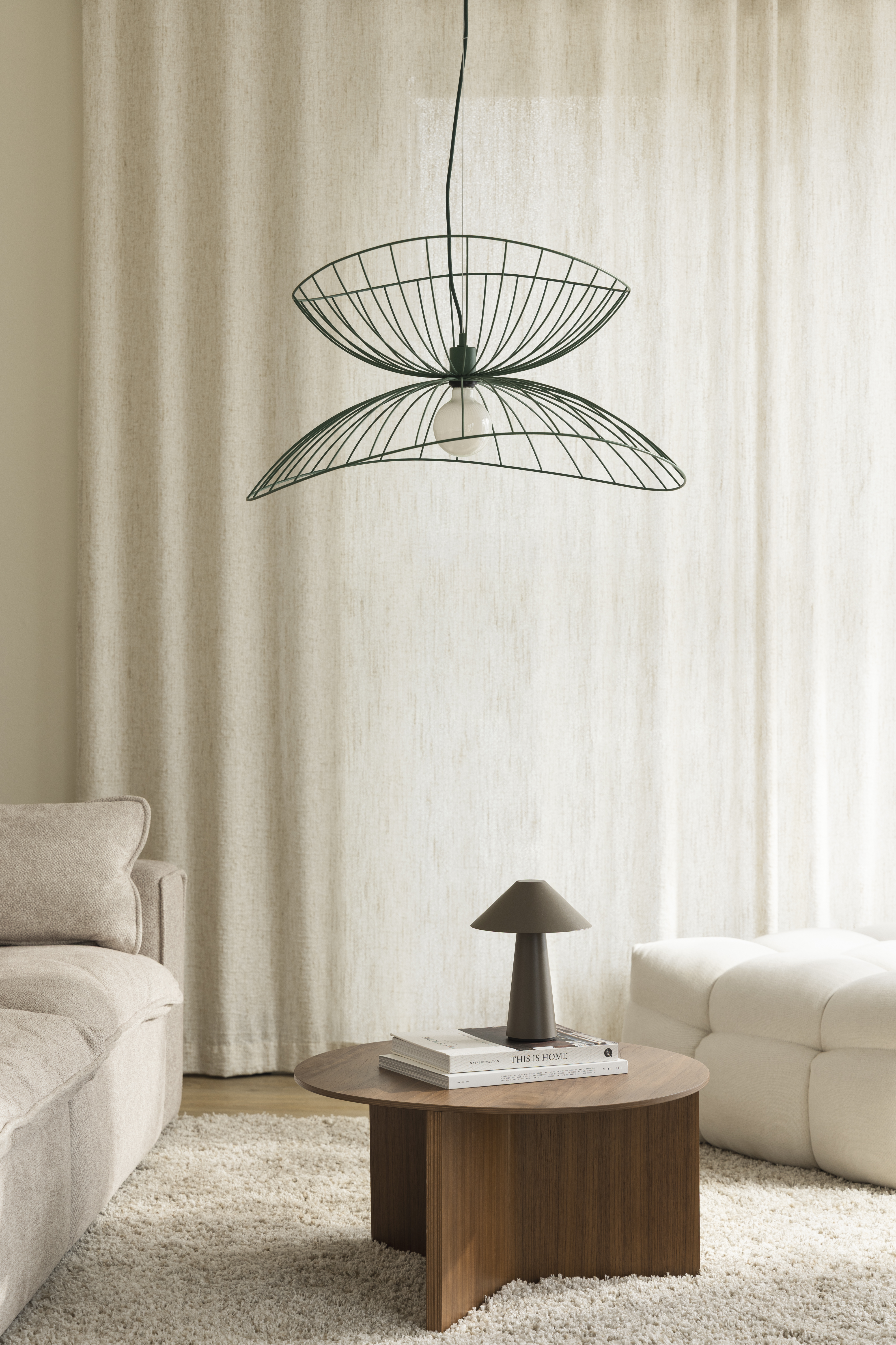 Globen Lighting Cannes Tragbare Tischlampe Braun 26cm