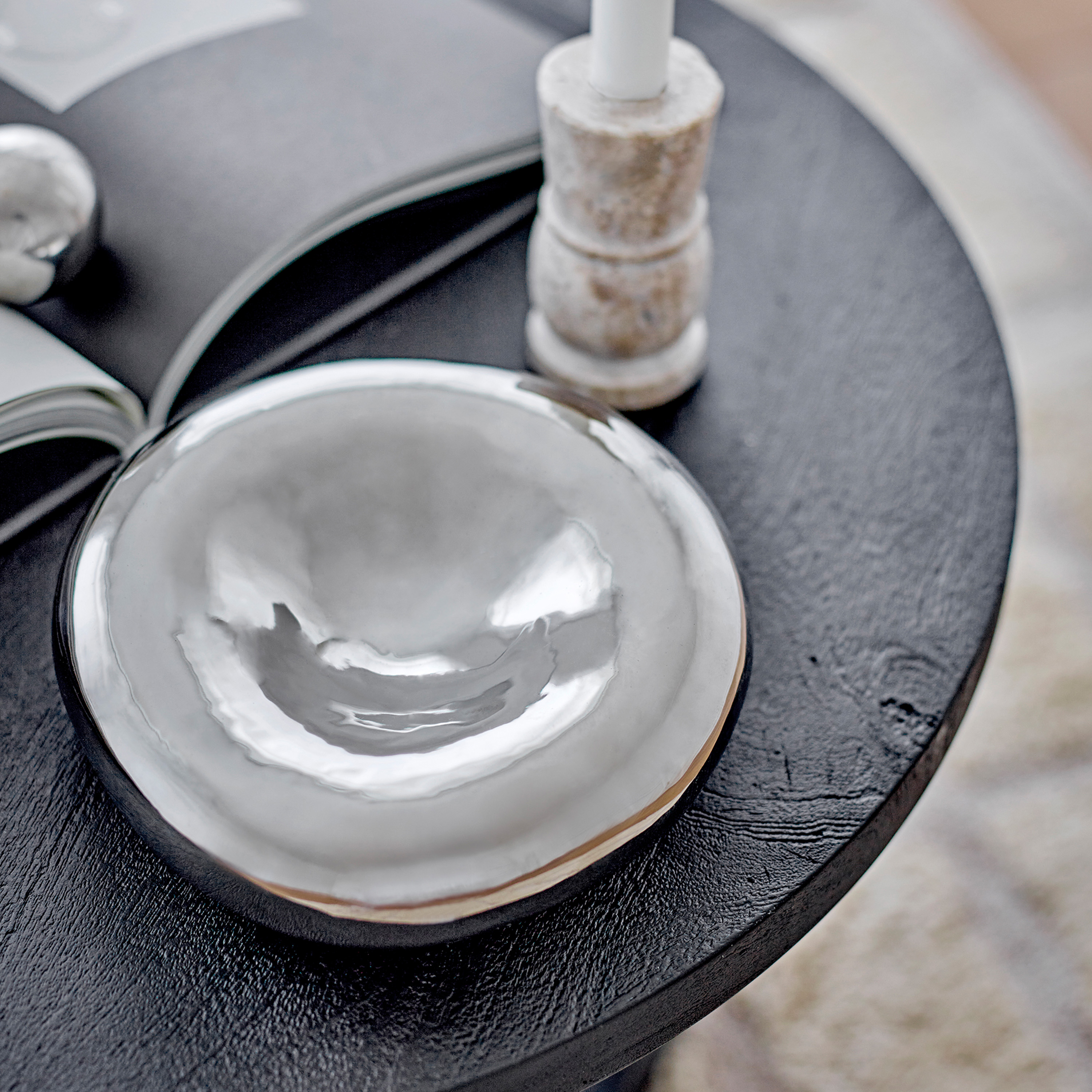 Bloomingville Shine Bowl Silver 18x6