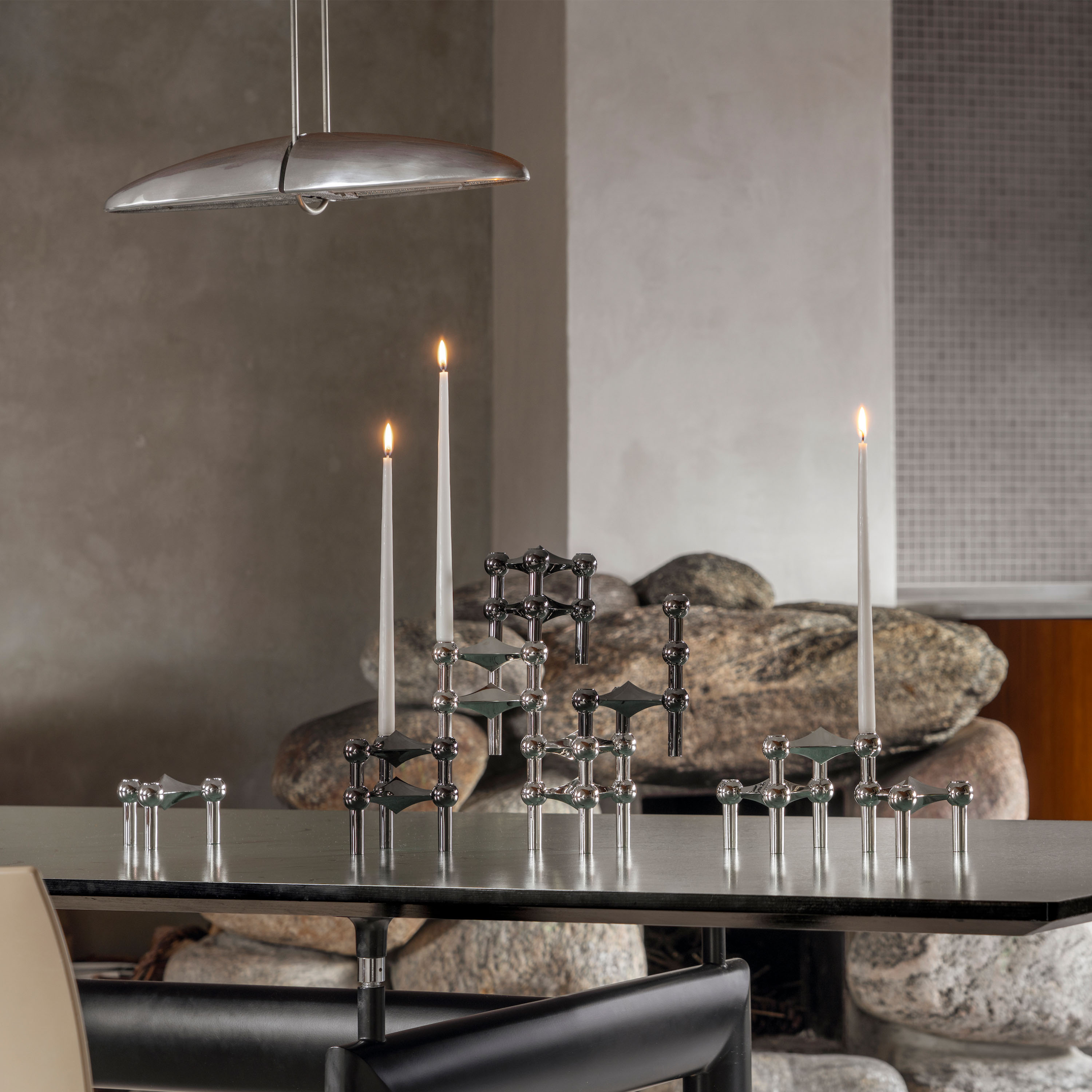 Stoff STOFF Nagel Lysestake Black Chrome