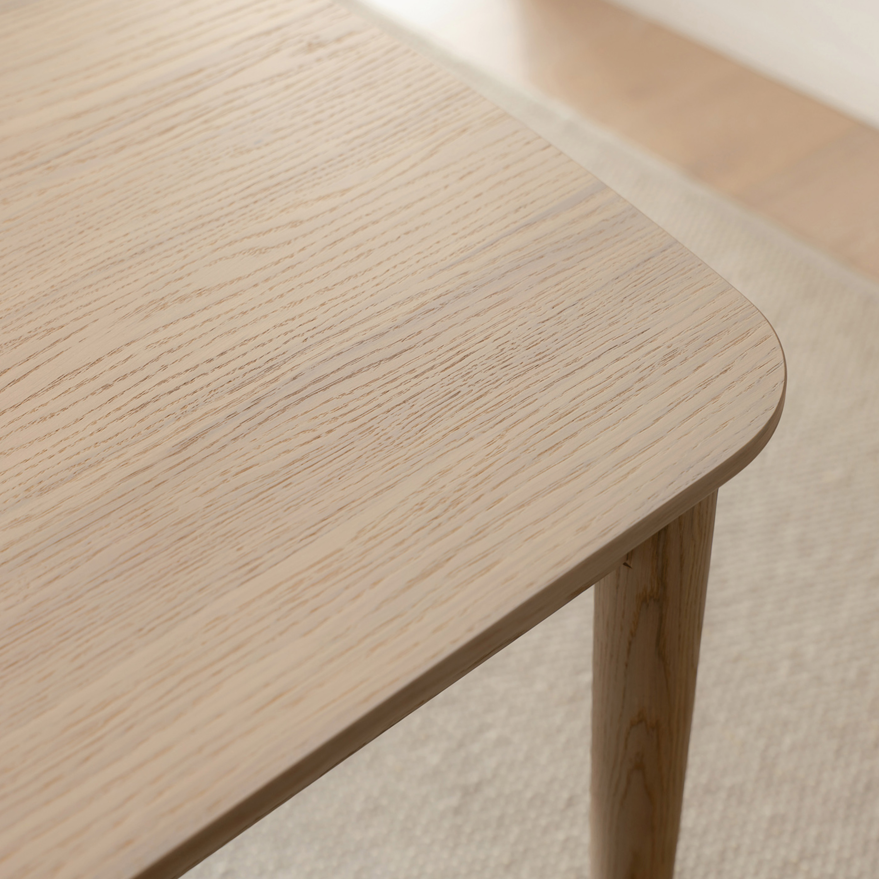 Sleepo Collection Leah Dining Table White Oiled Oak 220+50+50