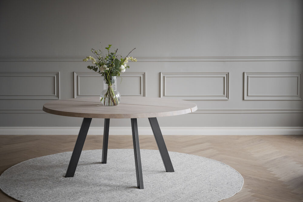 Rowico Home Fred Esstisch Weiß pigmentiert Ø160