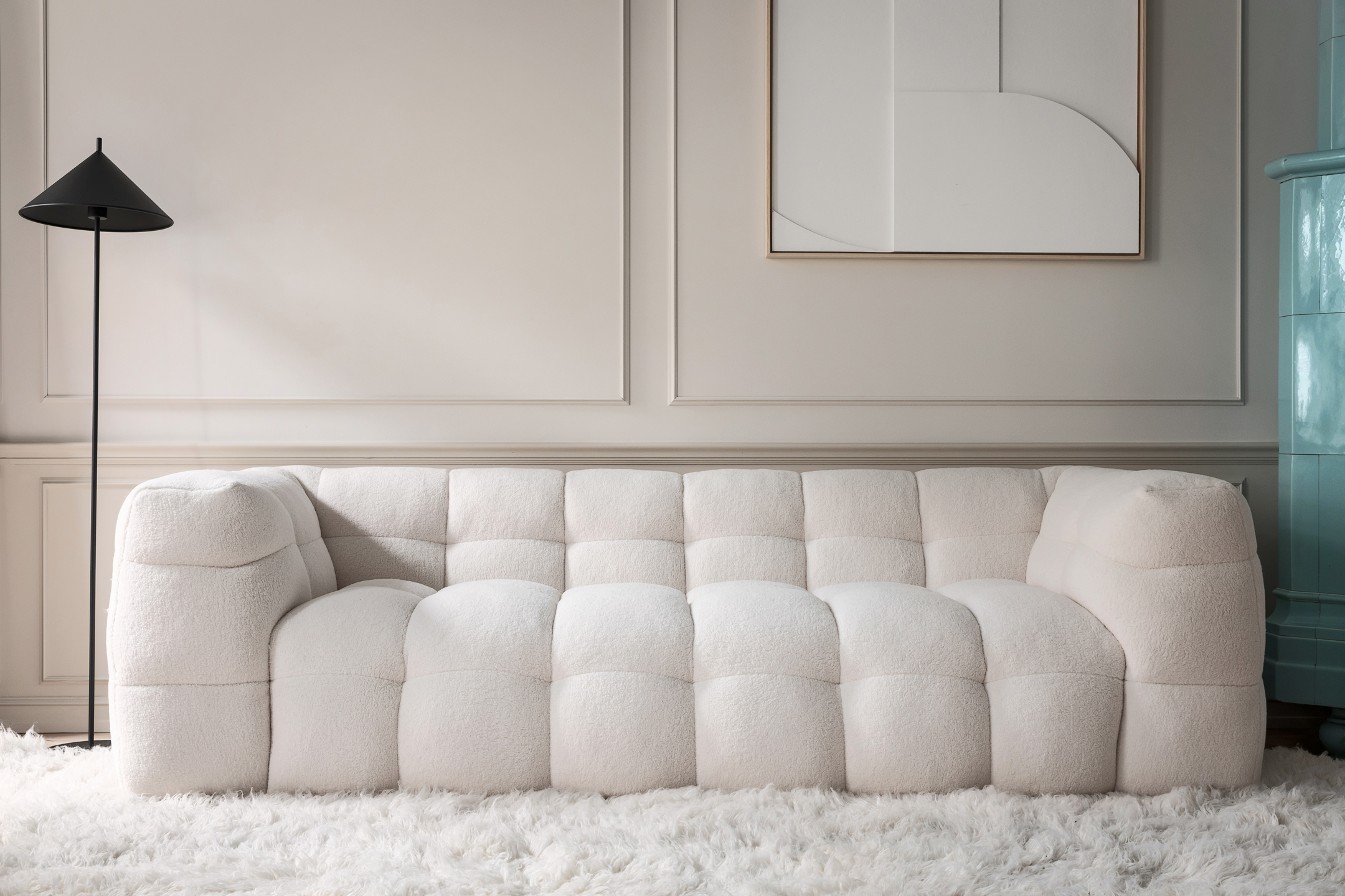 Sleepo Collection Billie 3-sits Soffa Creme Teddy