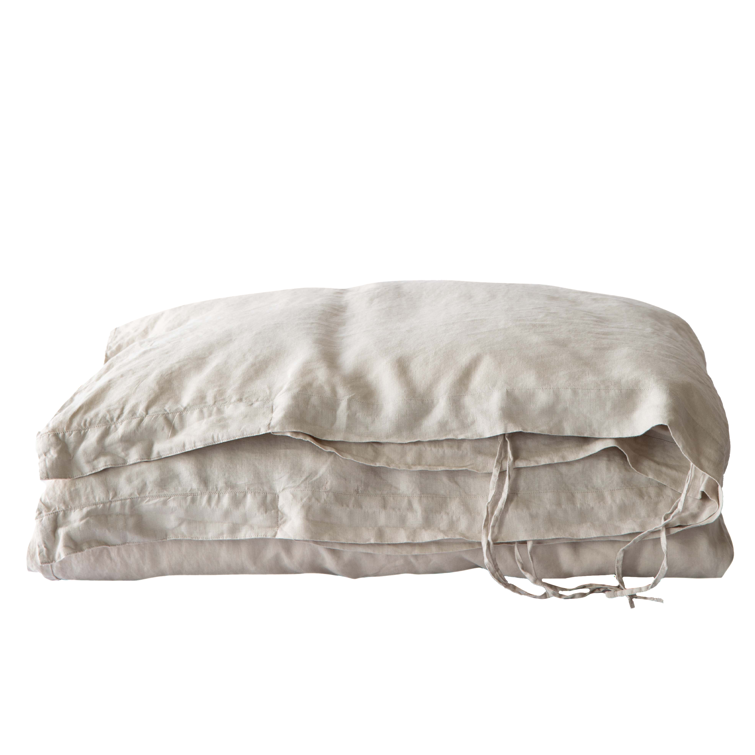 Påslakan Linne Warm Grey Dubbel