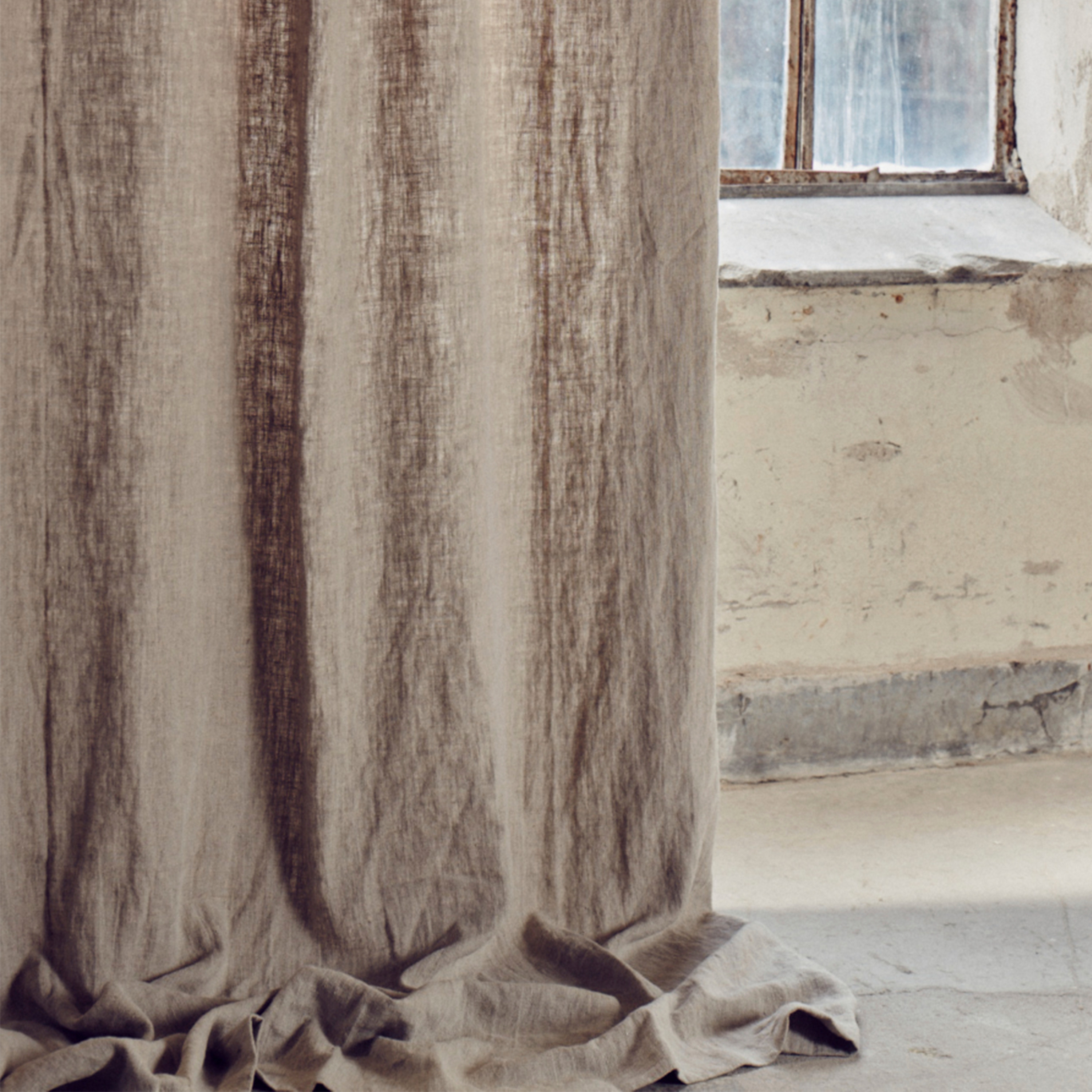 Lovely Gardinlängd Linne Natural Beige 140x280cm