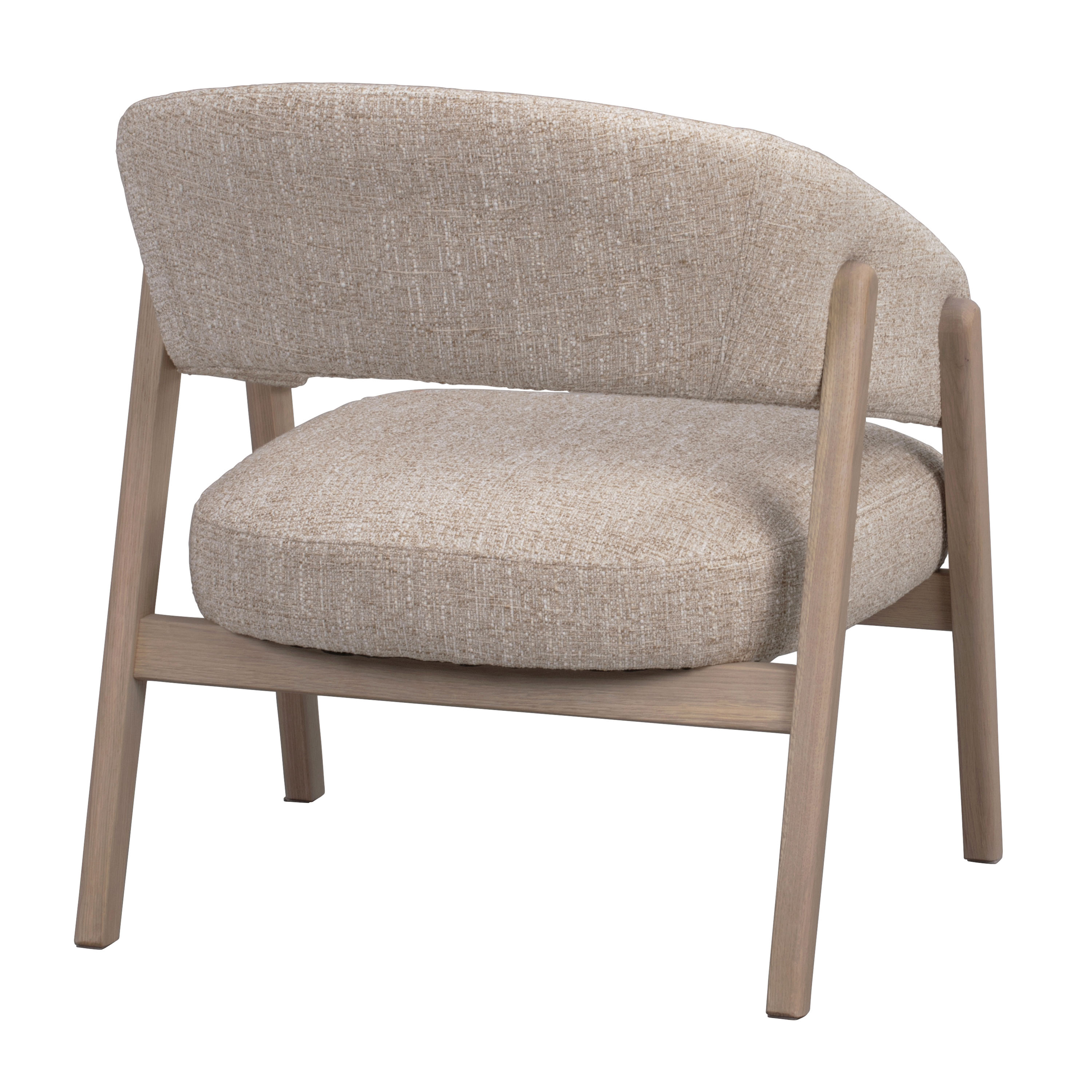 Rowico Home Barnaby Loungesessel Hellbeige/Weißpigmentiert