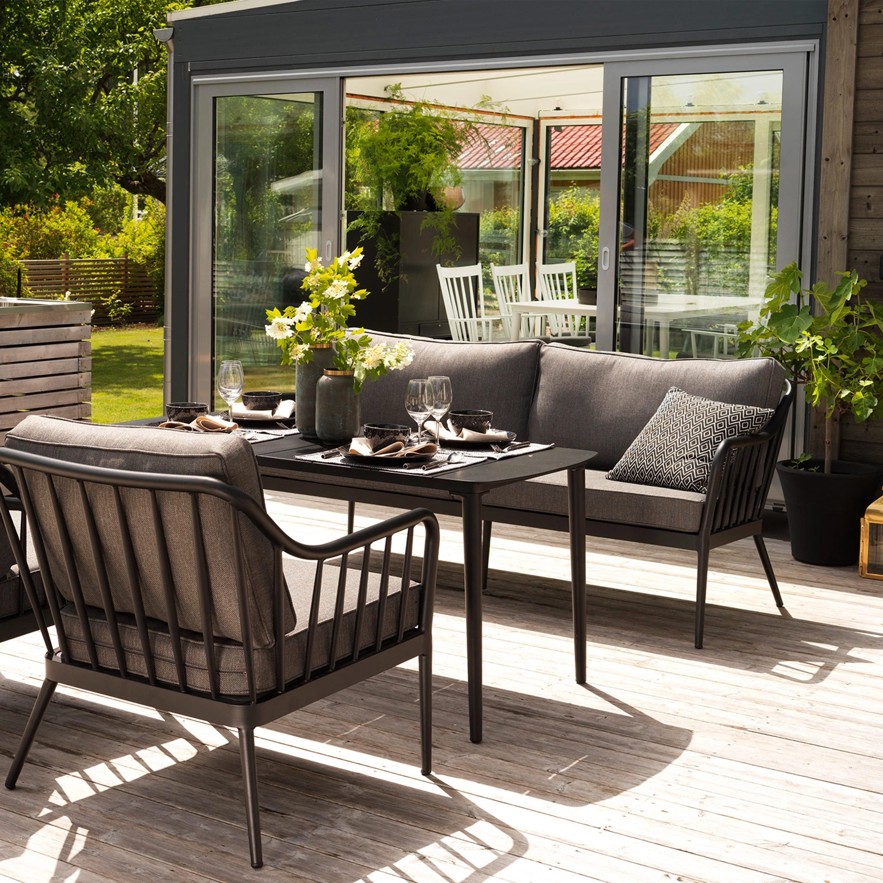 Brafab Coleville Loungefåtölj Svart/Grå