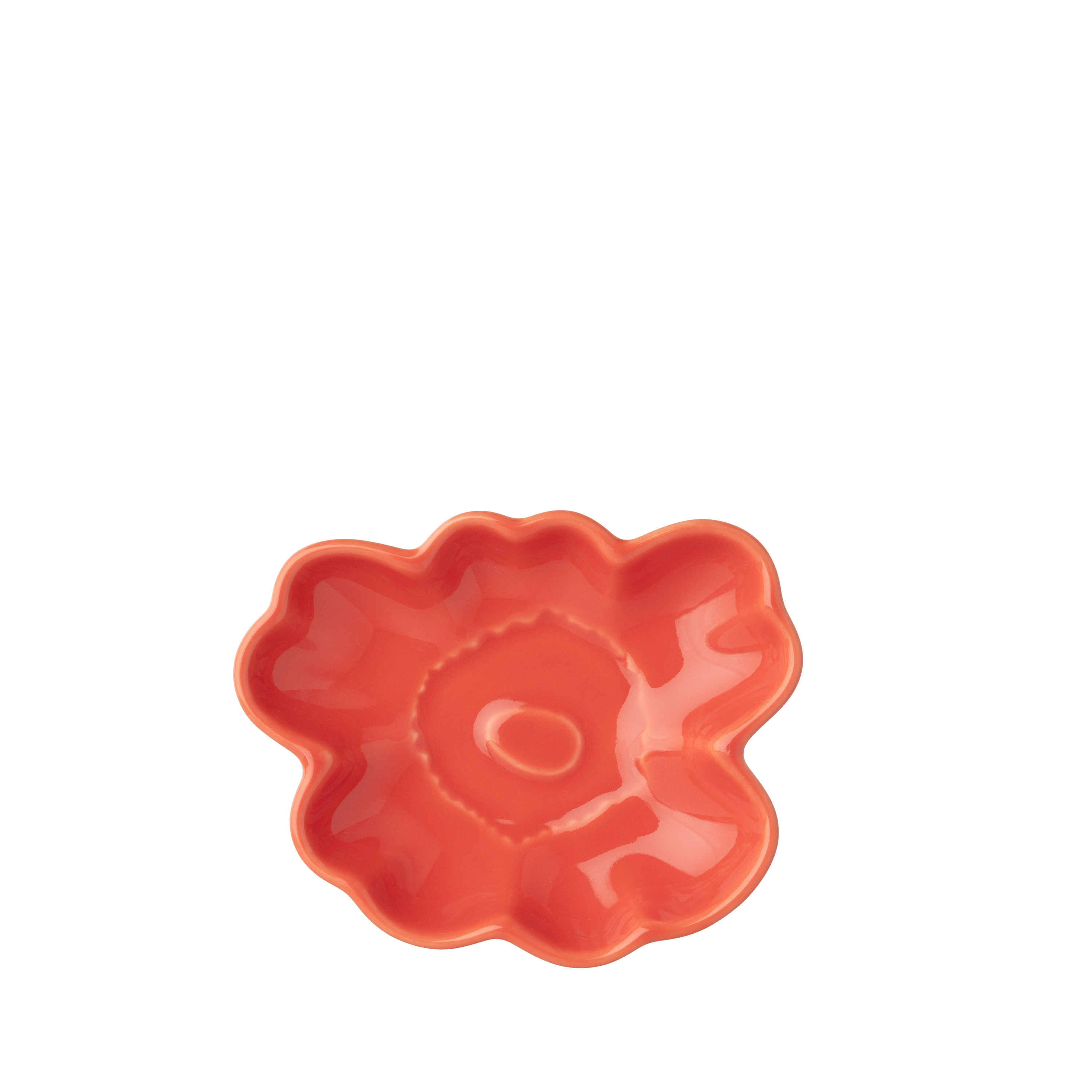 Unikko Shape Tallerken Orange Red 9,5cm