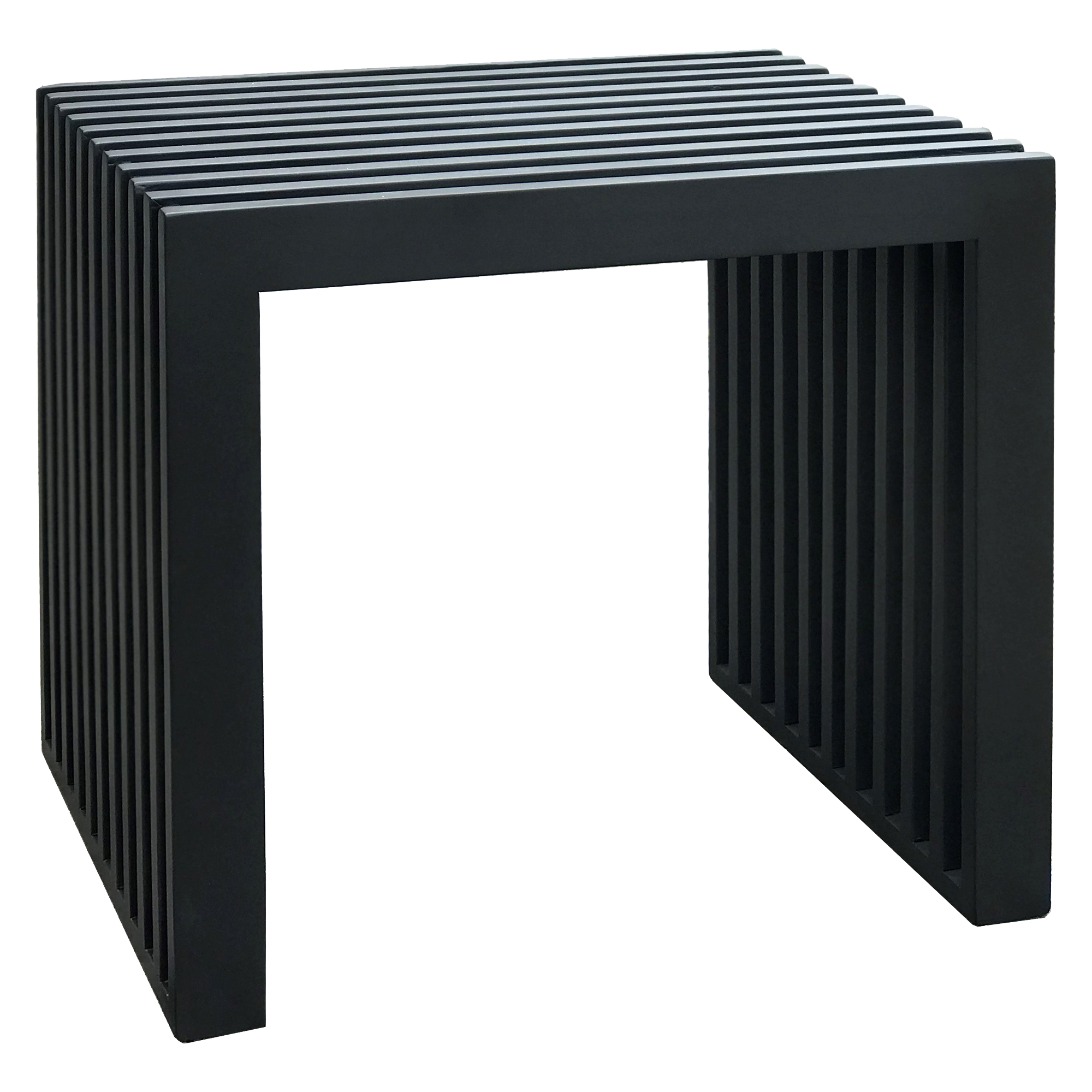 Cinas Rib Sidobord Svart 45cm