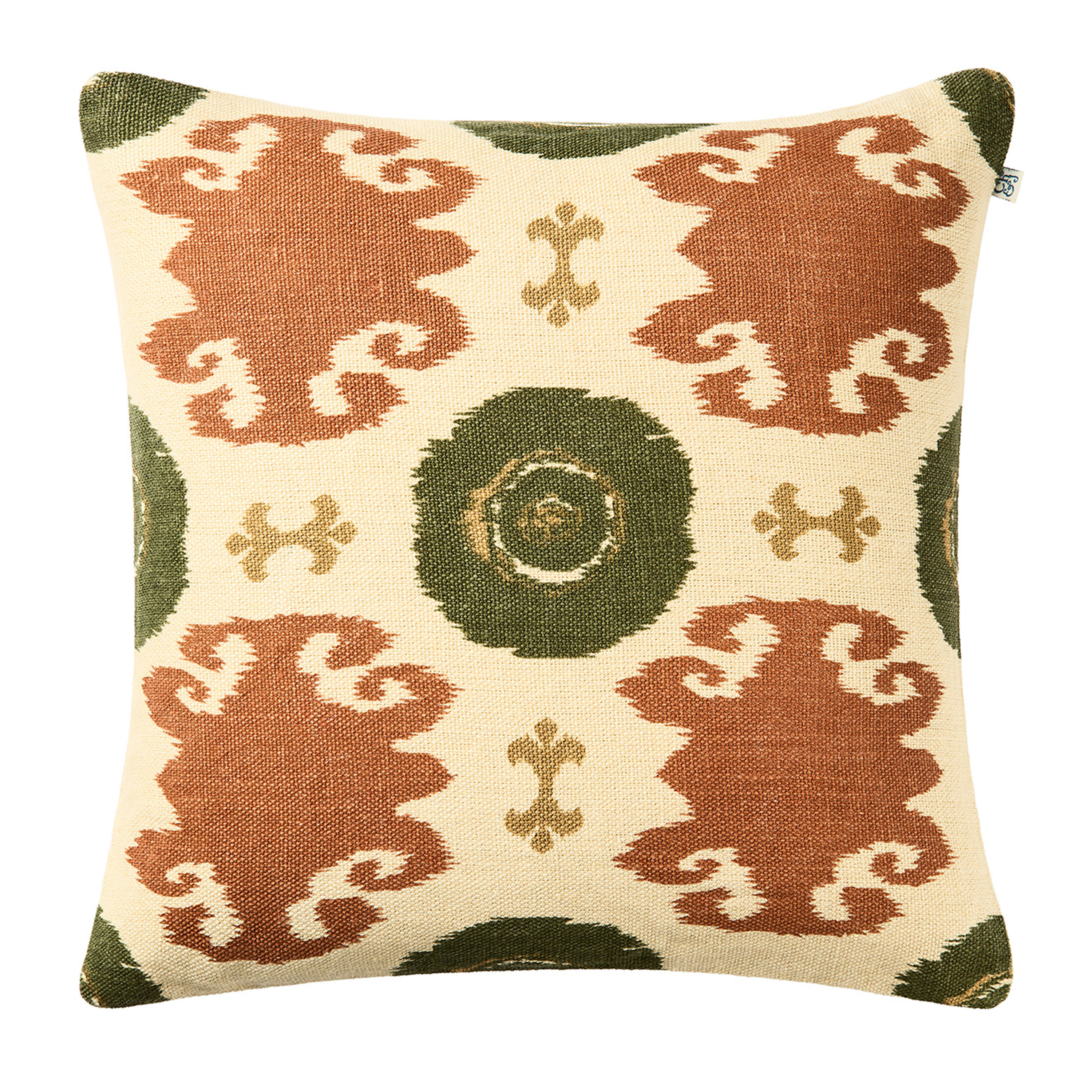 Mahal Tyynyliina Apricot Orange/Cactus Green/Khaki 50x50
