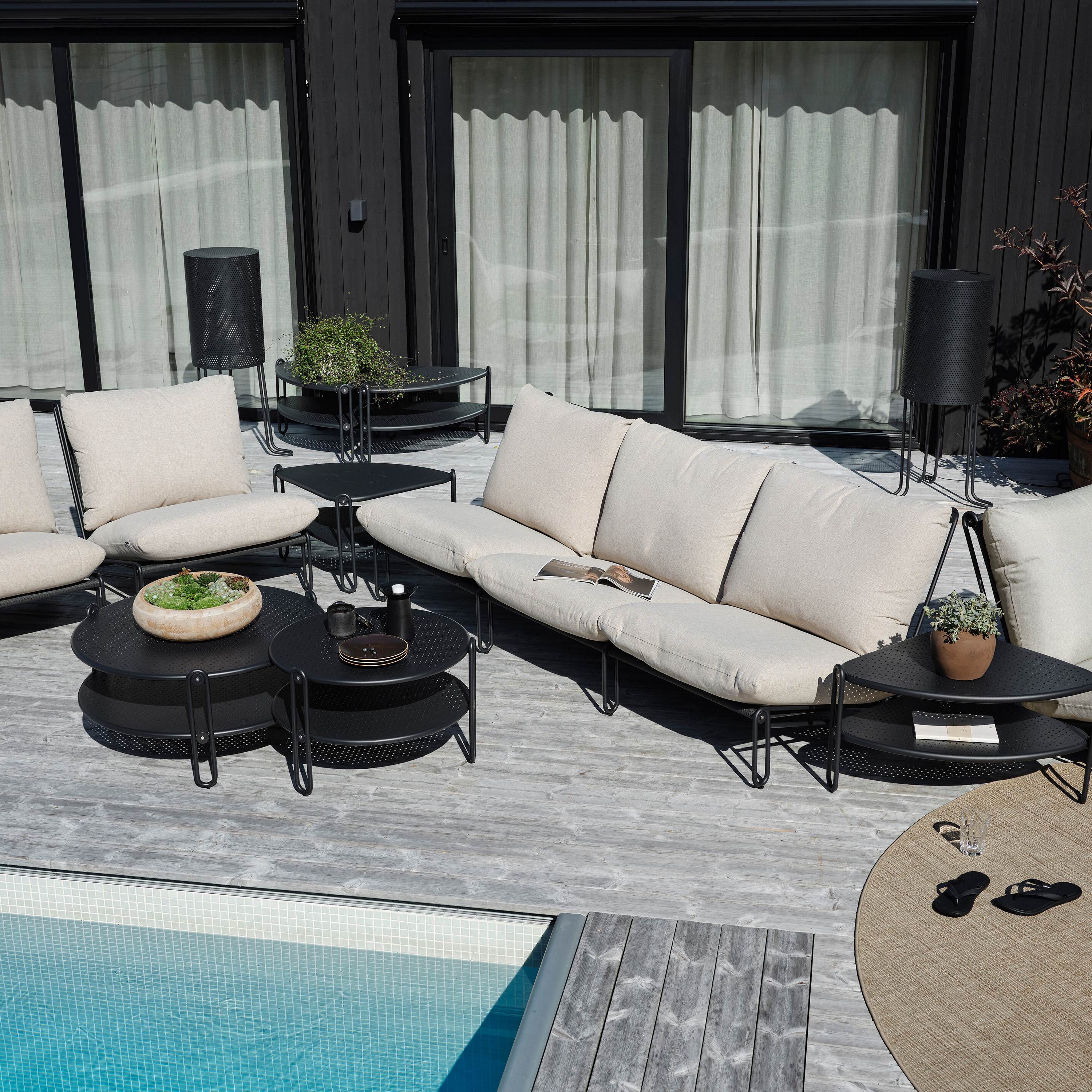 Brafab Blixt Soffbord Svart 65x42