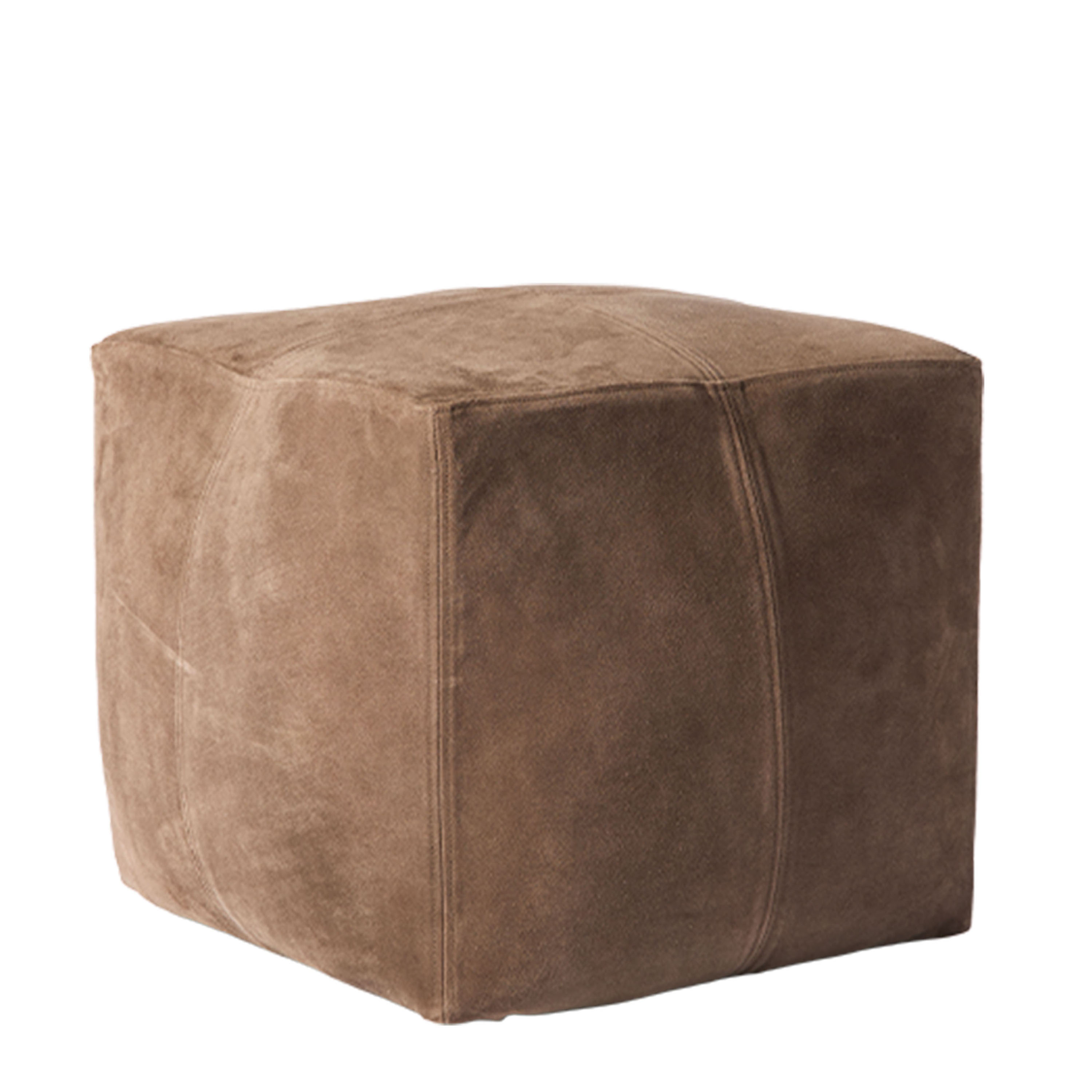 Bronx Sittpuff Brown Suede Large