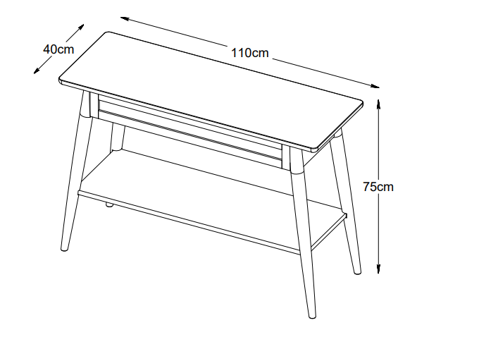 Nordic Home Sofia Konsolipöytä Natural Oak 110cm