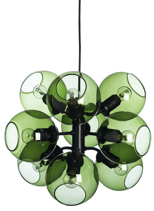 Tage 50 Taklampa Svart/Grön