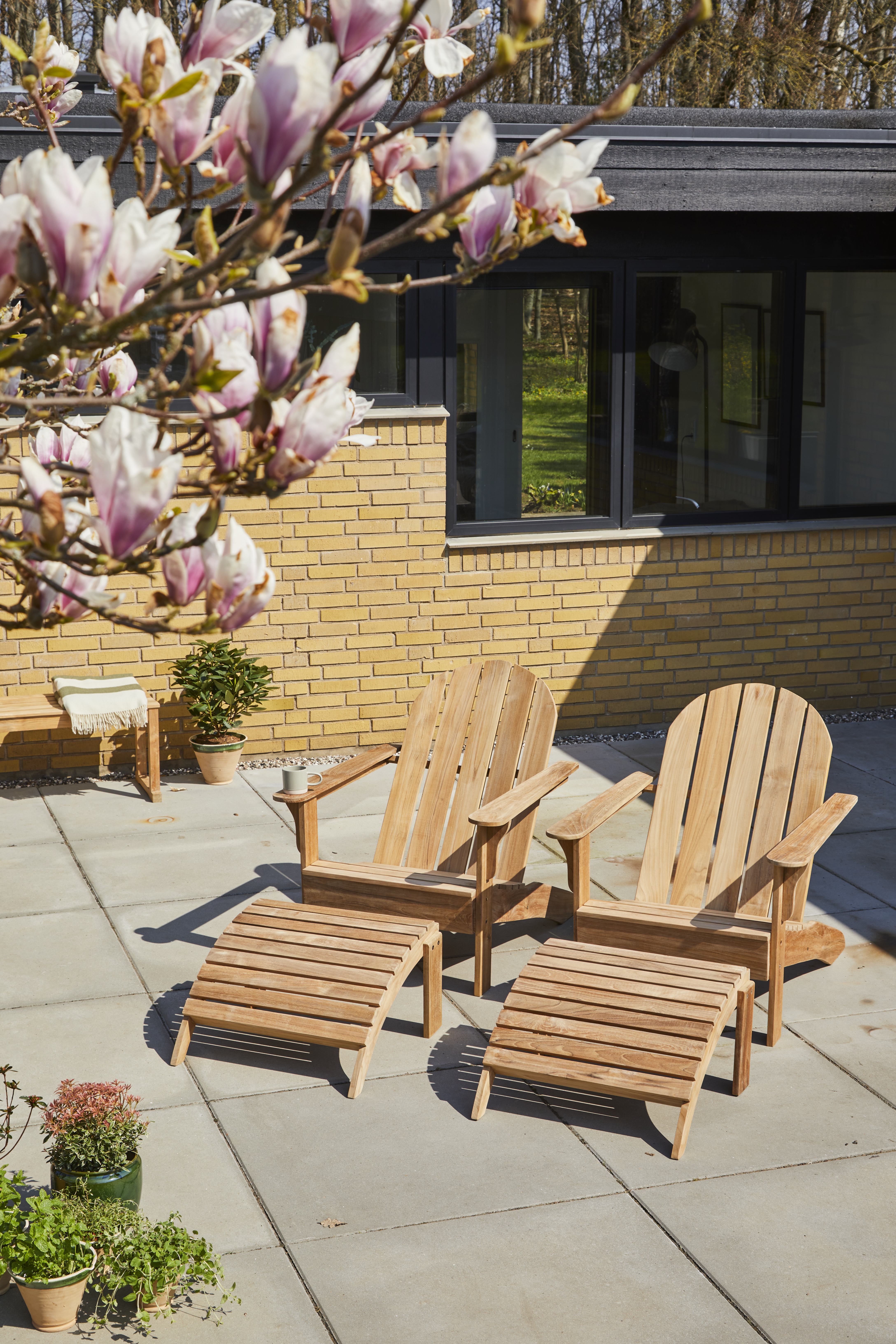Cinas Adirondack Fußhocker aus Teakholz