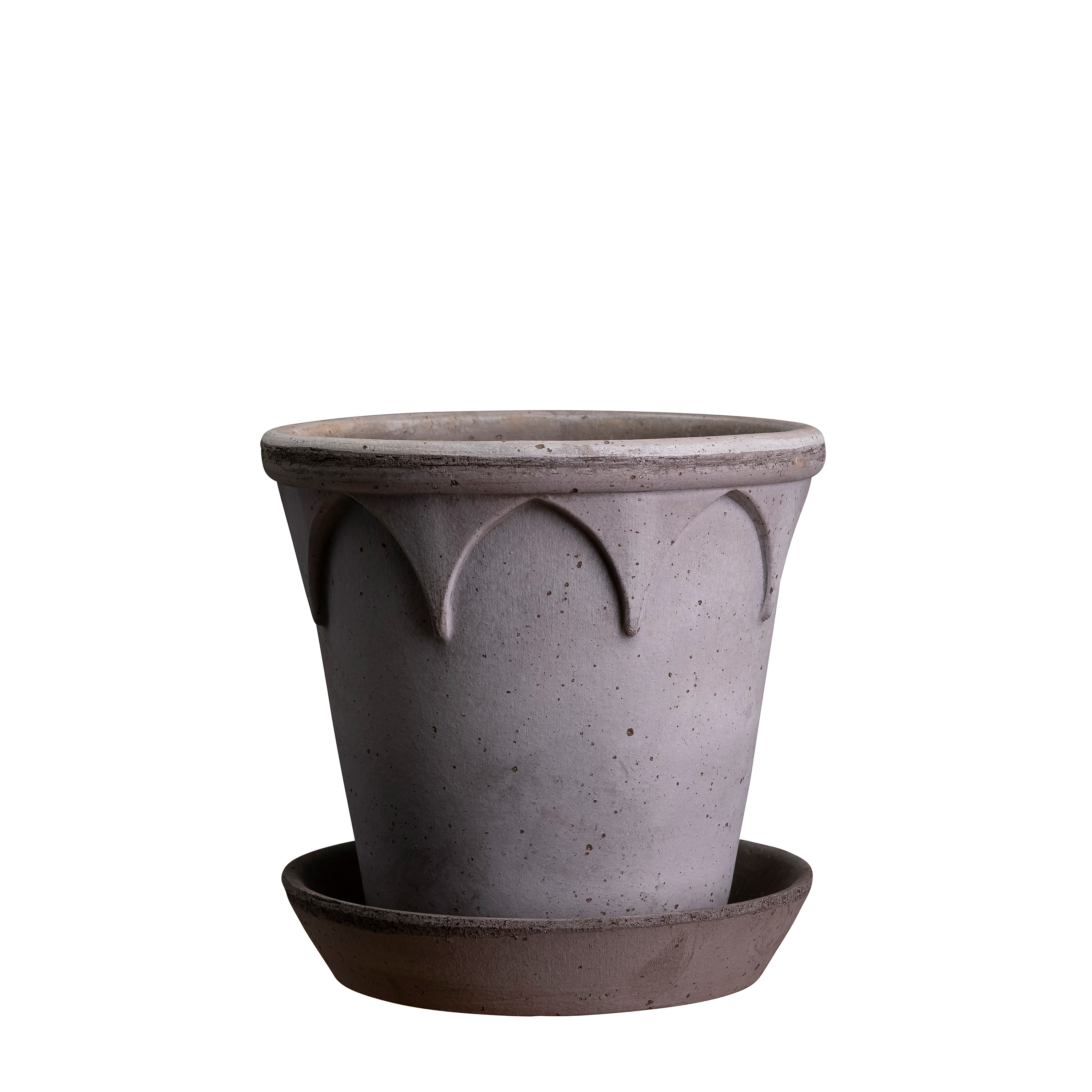 Elizabeth Kruka med fat Raw Grey Terracotta Ø18